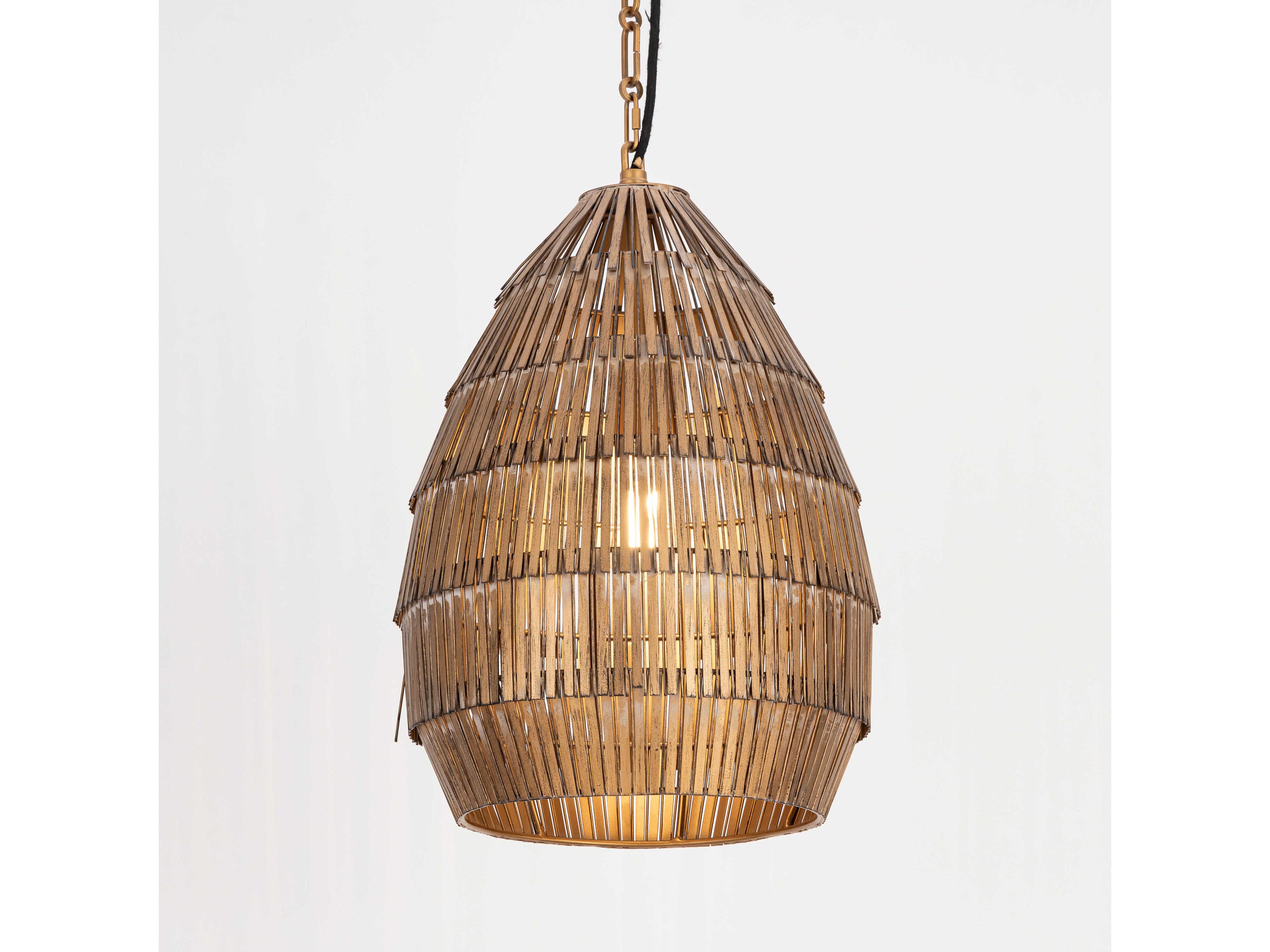 Maxim Lighting Gilda 1-Light Antique Brass Pendant