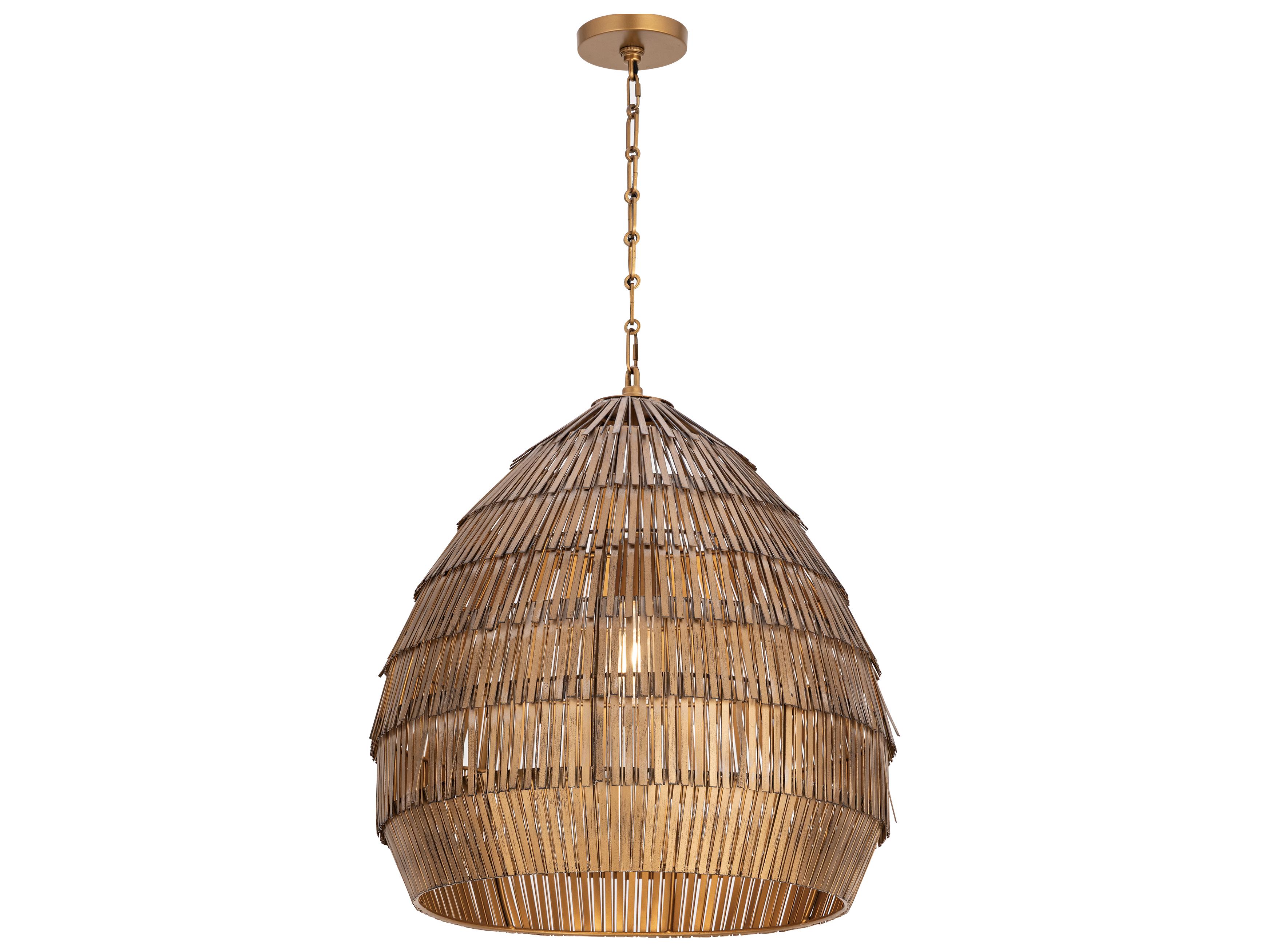 Maxim Lighting Gilda 1-Light Antique Brass Pendant