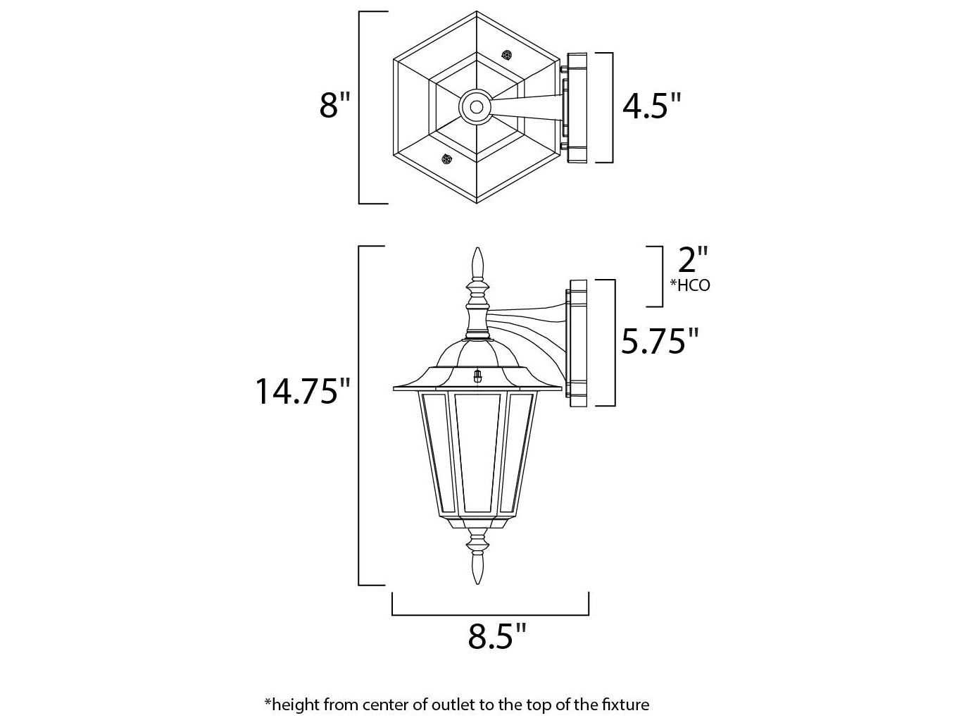 Maxim Lighting Builder Cast Black & Clear Glass Outdoor Wall Light