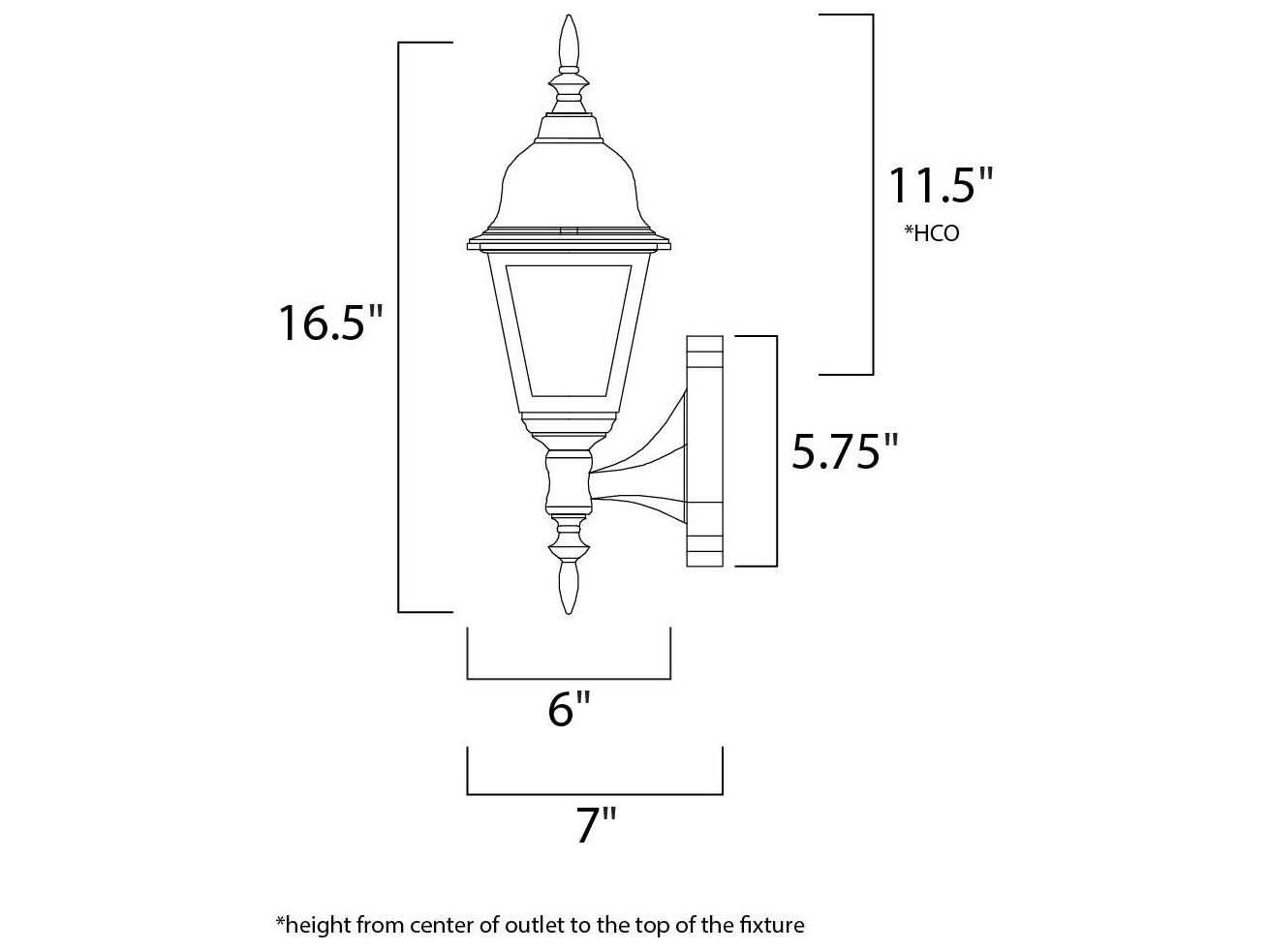 Maxim Lighting Builder Cast Black & Clear Glass Outdoor Wall Light