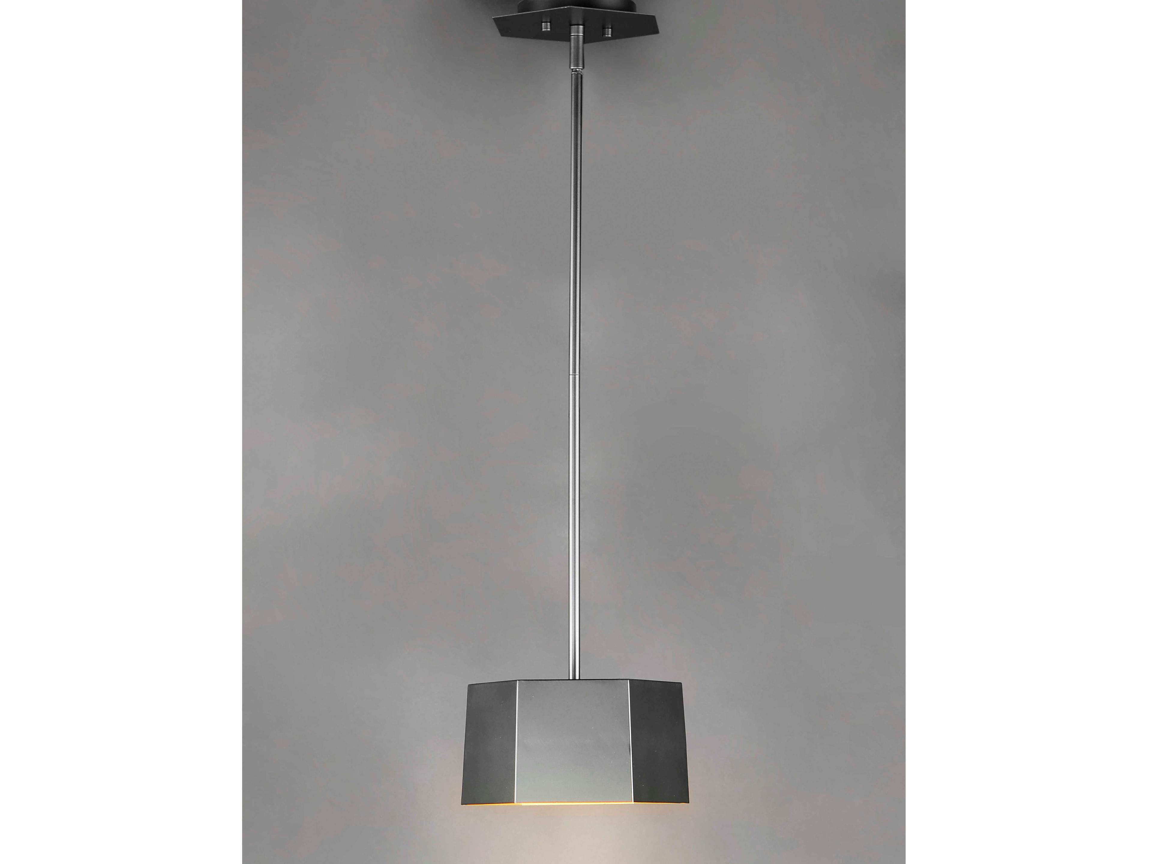 Maxim Lighting Honeycomb 1-Light Black Gold LED Geometric Mini Pendant