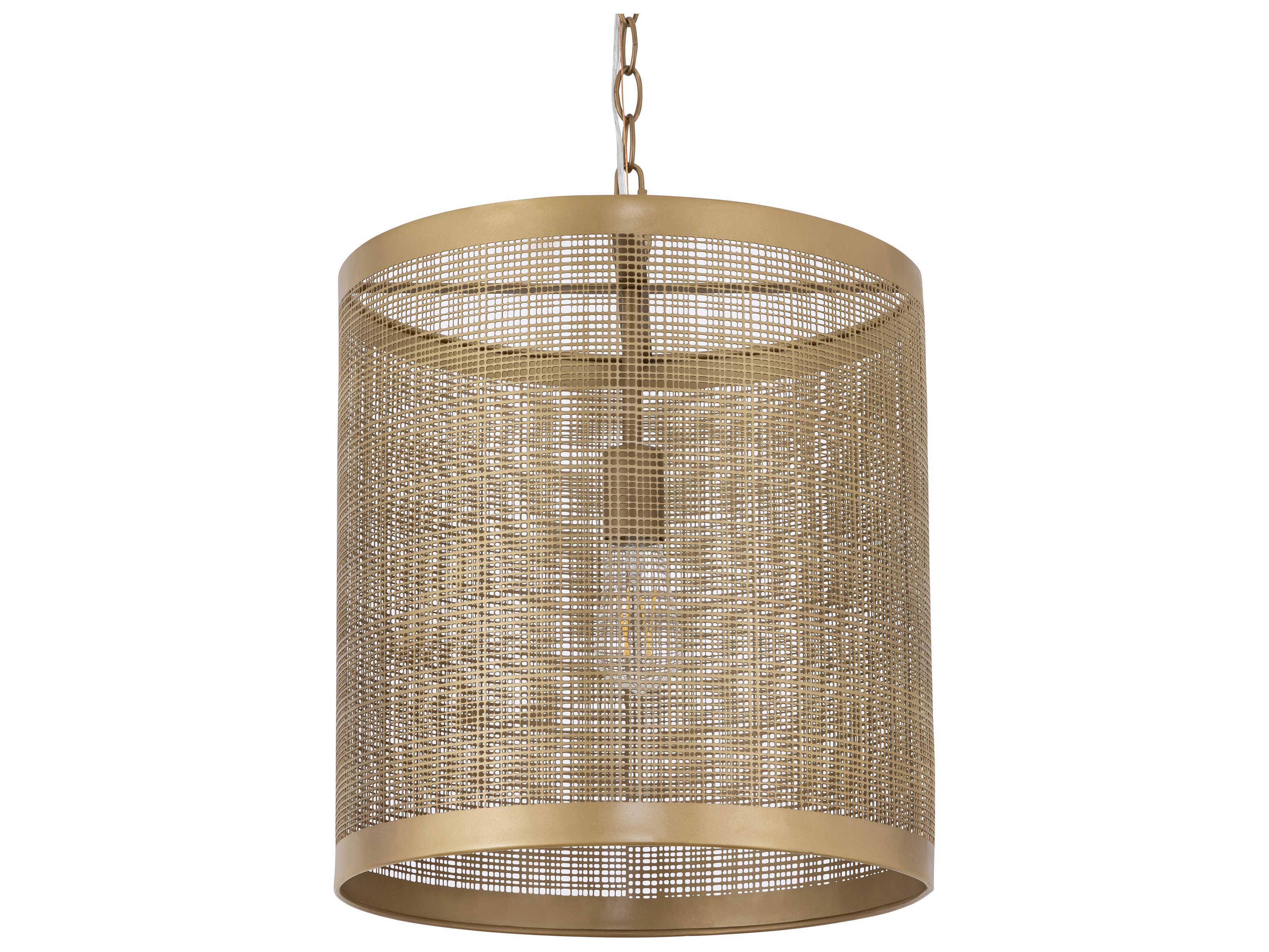 Maxim Lighting Hatcher 1-Light Gold Cylinder Pendant
