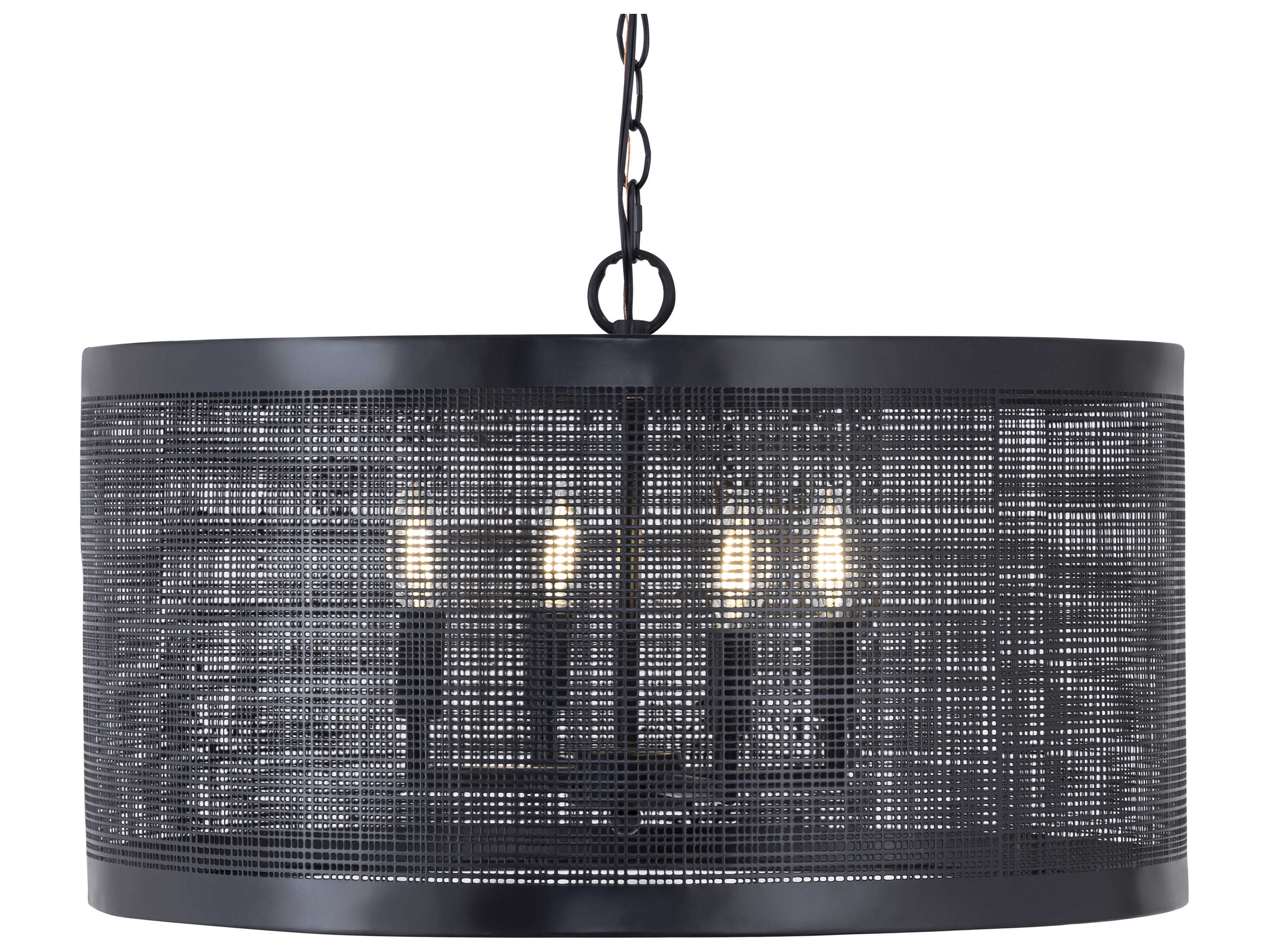 Maxim Lighting Hatcher 4-Light Black Drum Pendant