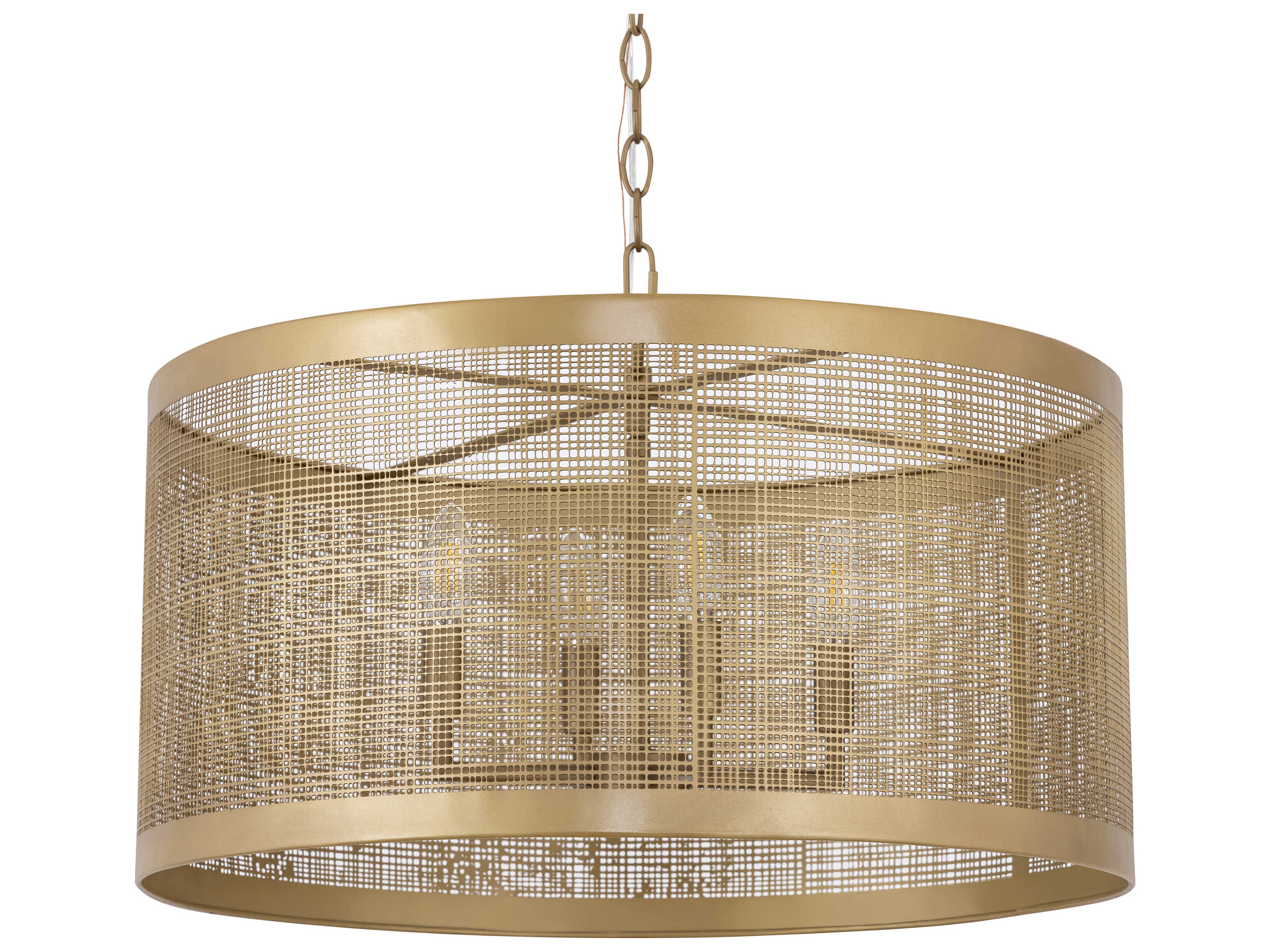Maxim Lighting Hatcher 4-Light Gold Drum Pendant