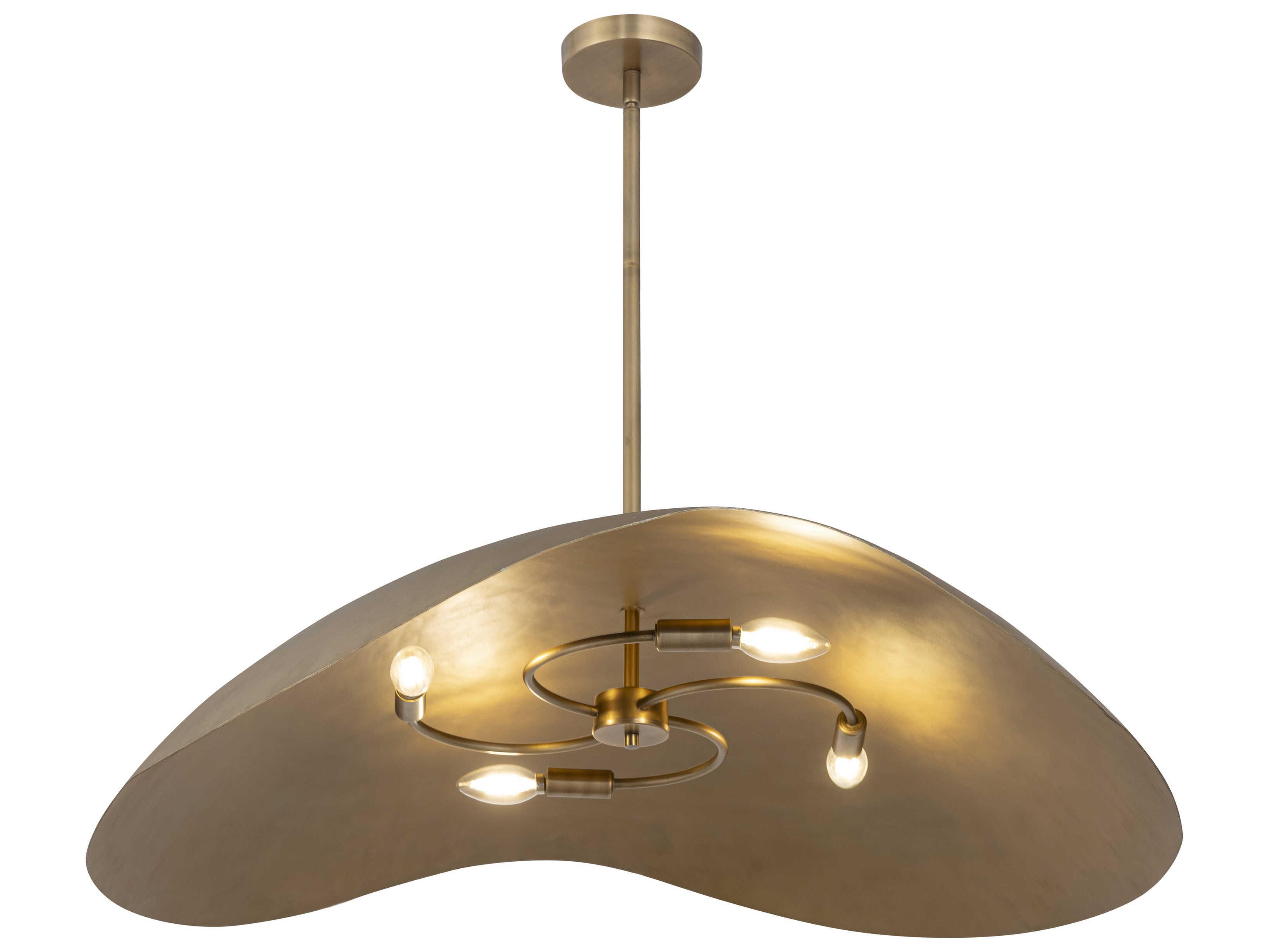 Maxim Lighting Denarii 4-Light Natural Gold Dome Pendant