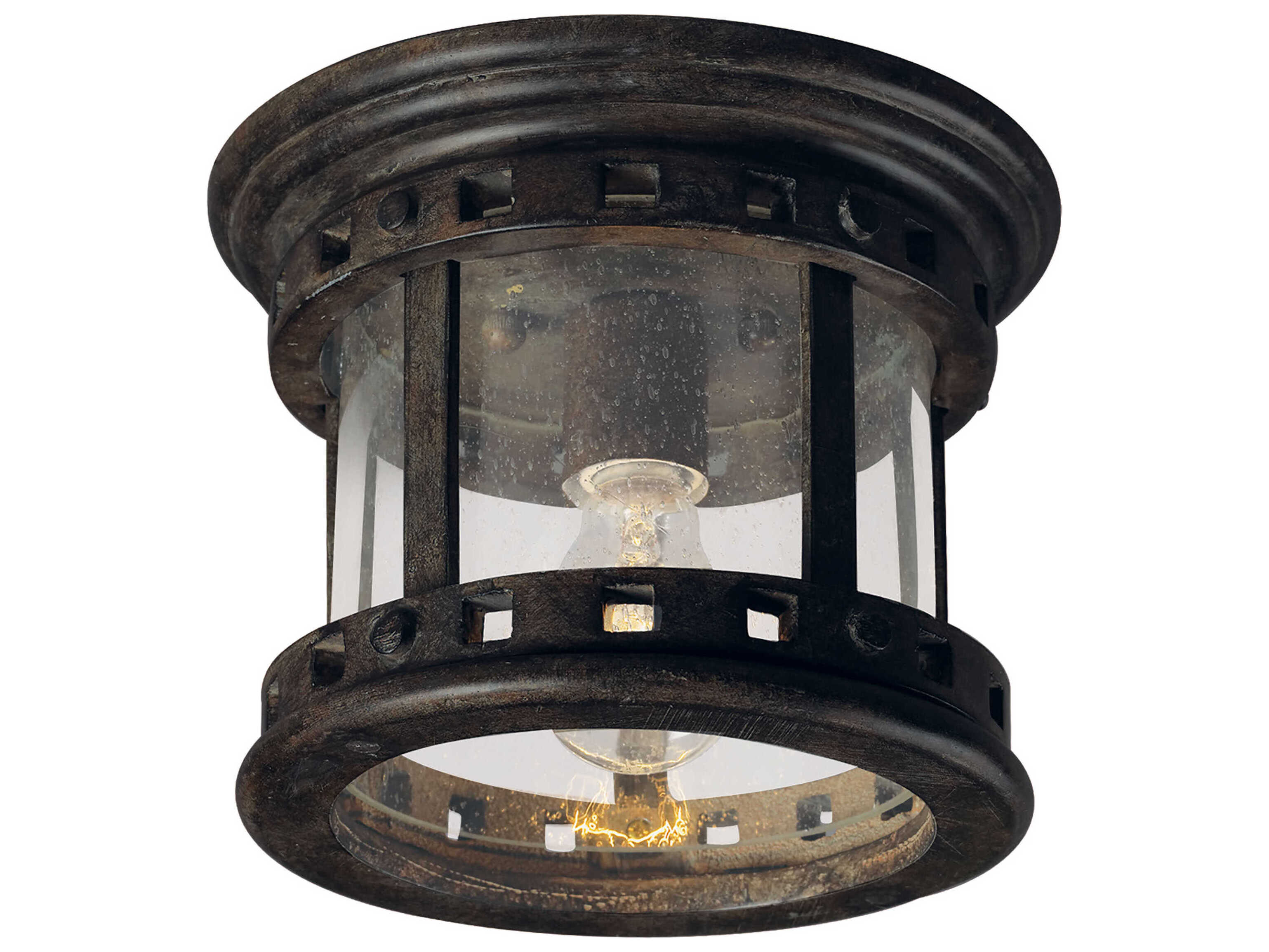 Maxim Lighting Santa Barbara DC & Seedy Glass Incandescent Outdoor Ceiling Light