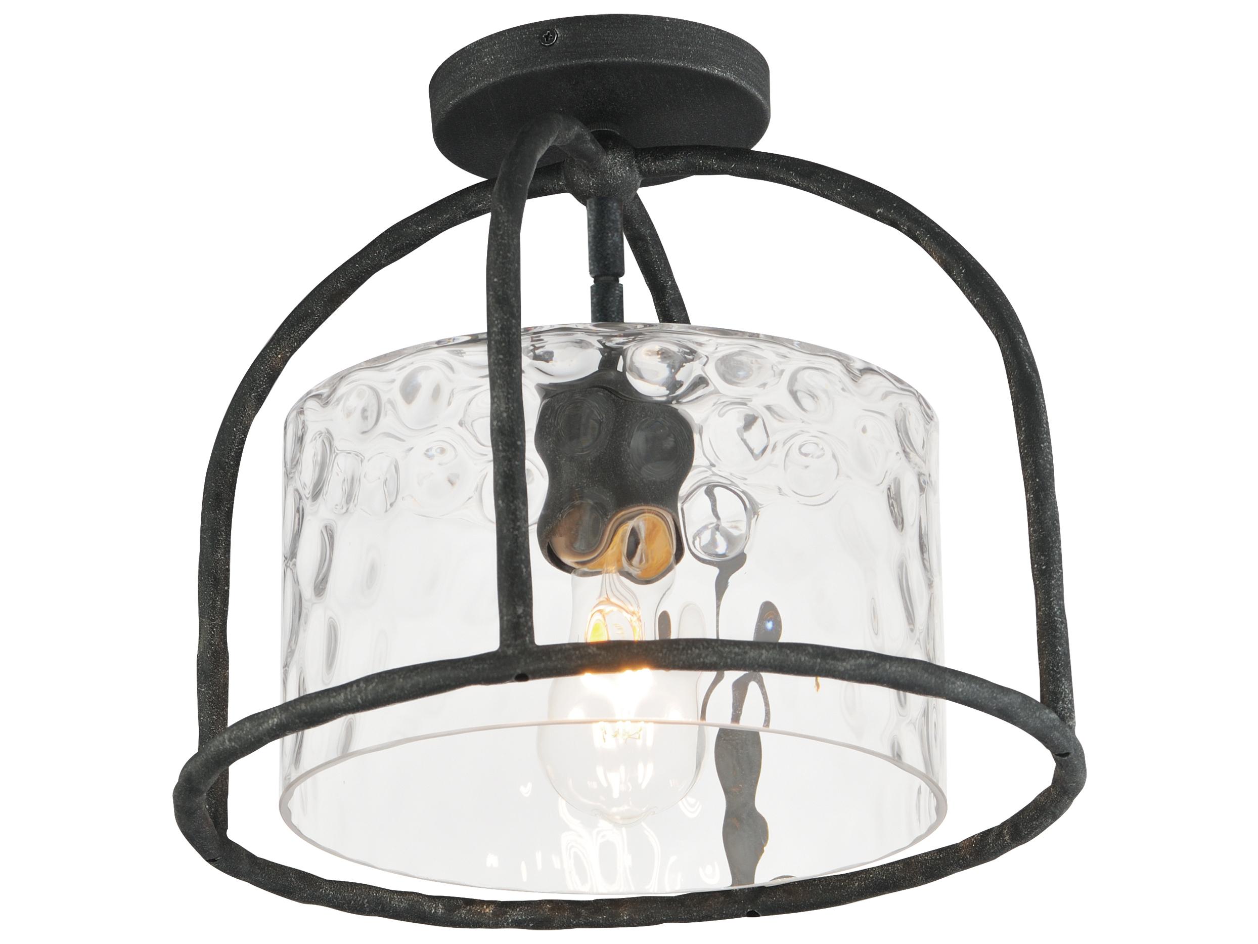 Maxim Lighting Del Mar 1-Light Blacksmith Semi Flush Mount