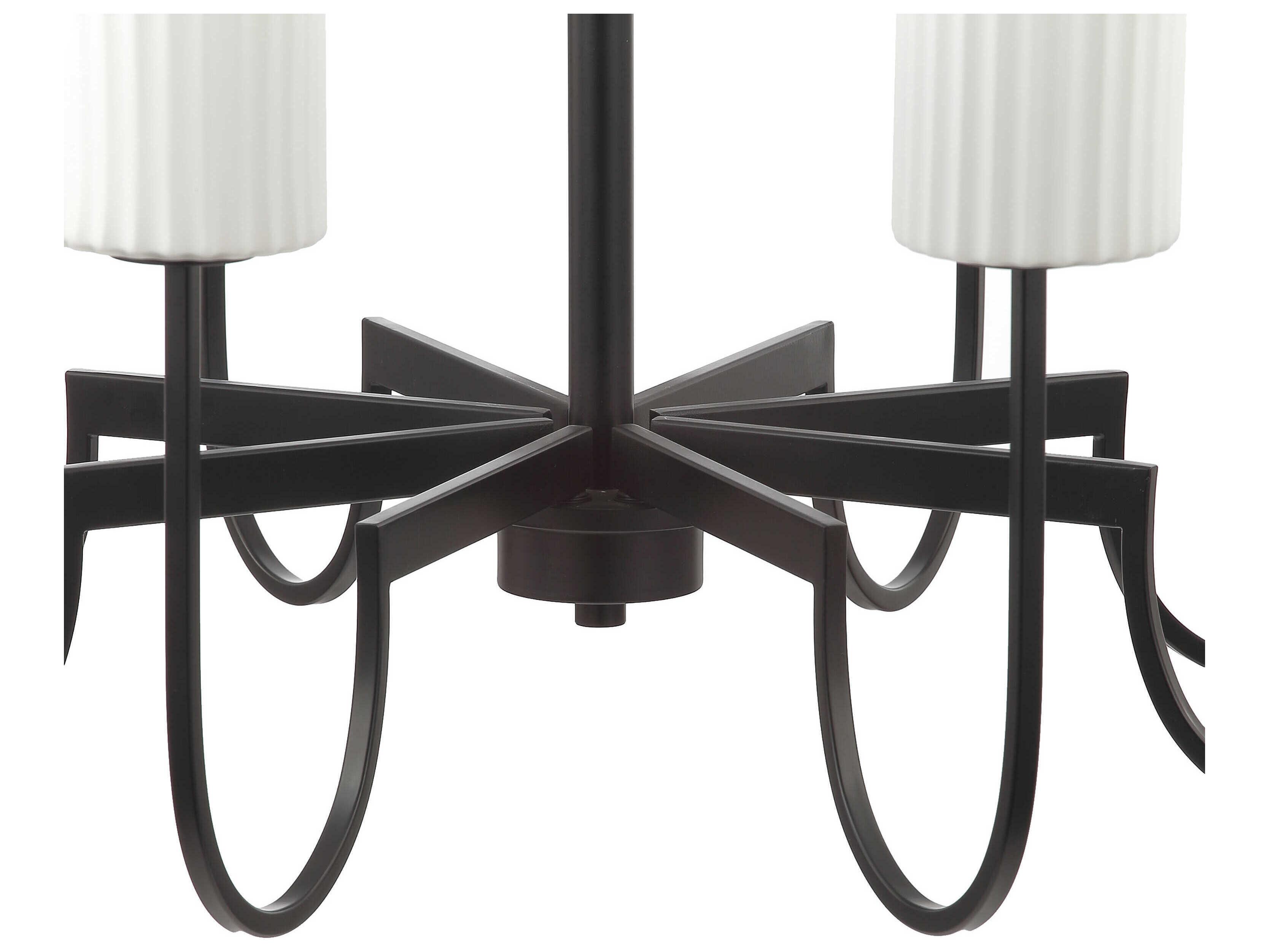 Maxim Lighting Town And Country 8-Light Black Glass Candelabra Cylinder Chandelier