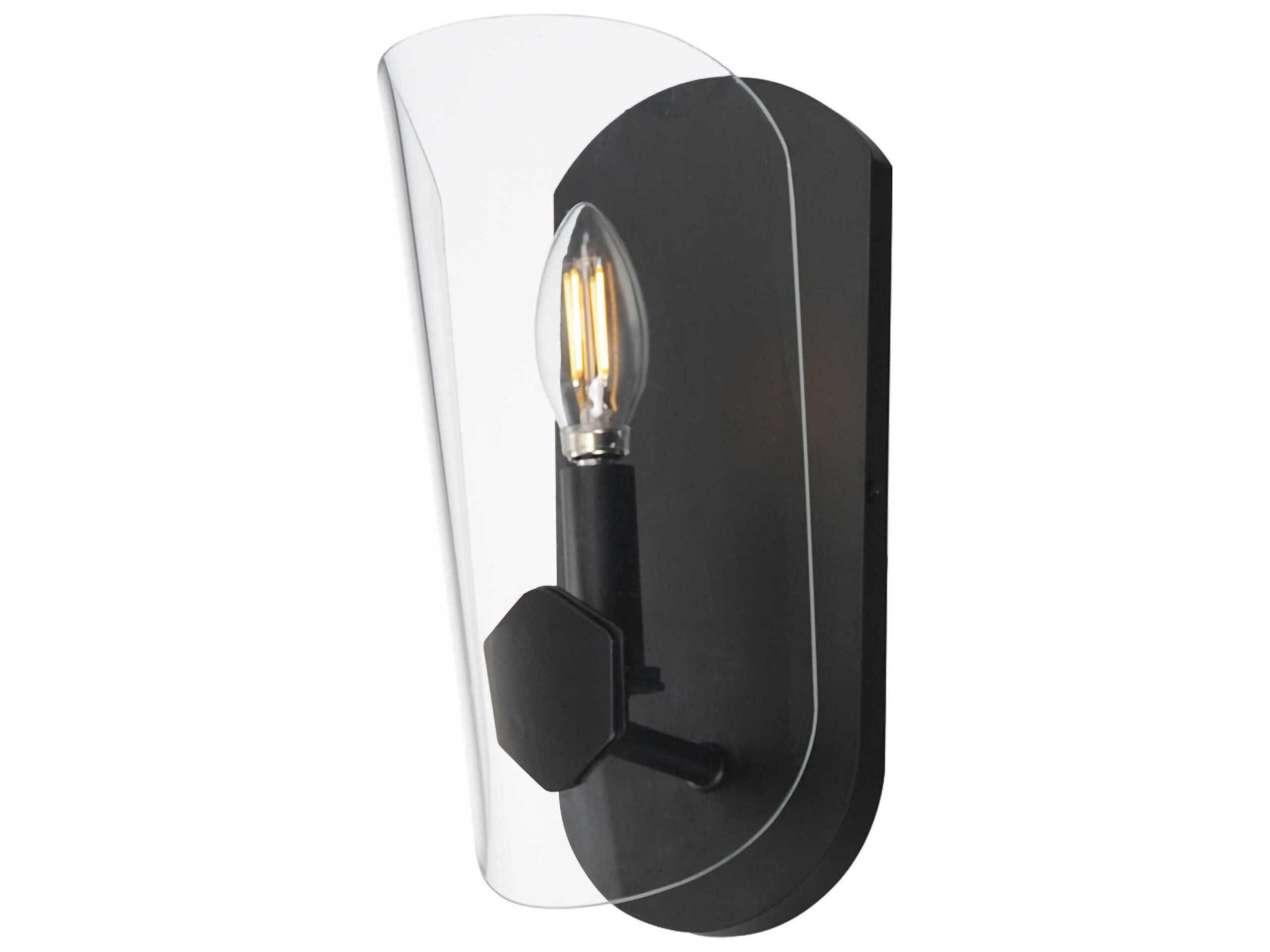 Maxim Lighting Armory 1-Light Black Wall Sconce
