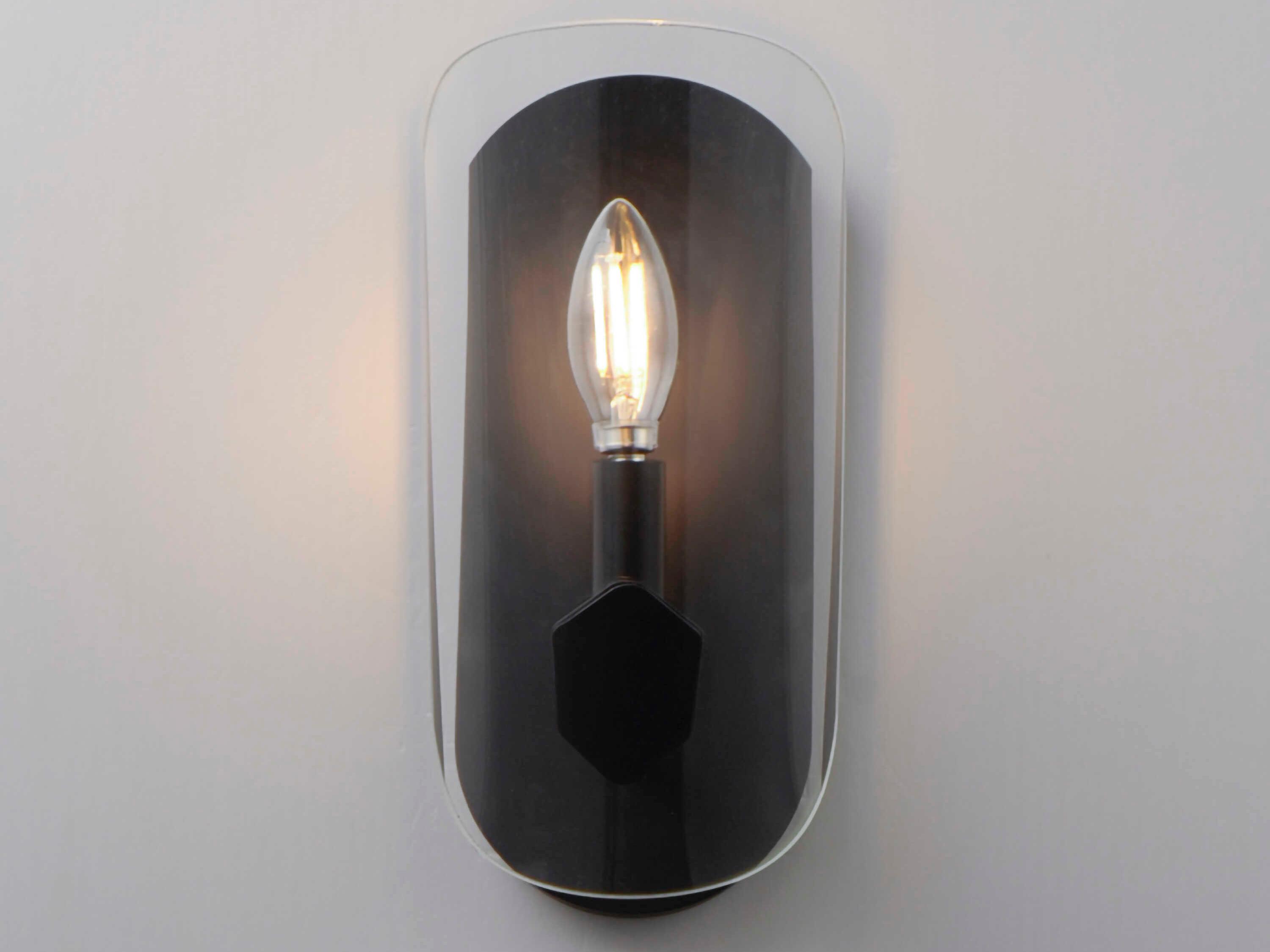 Maxim Lighting Armory 1-Light Black Wall Sconce