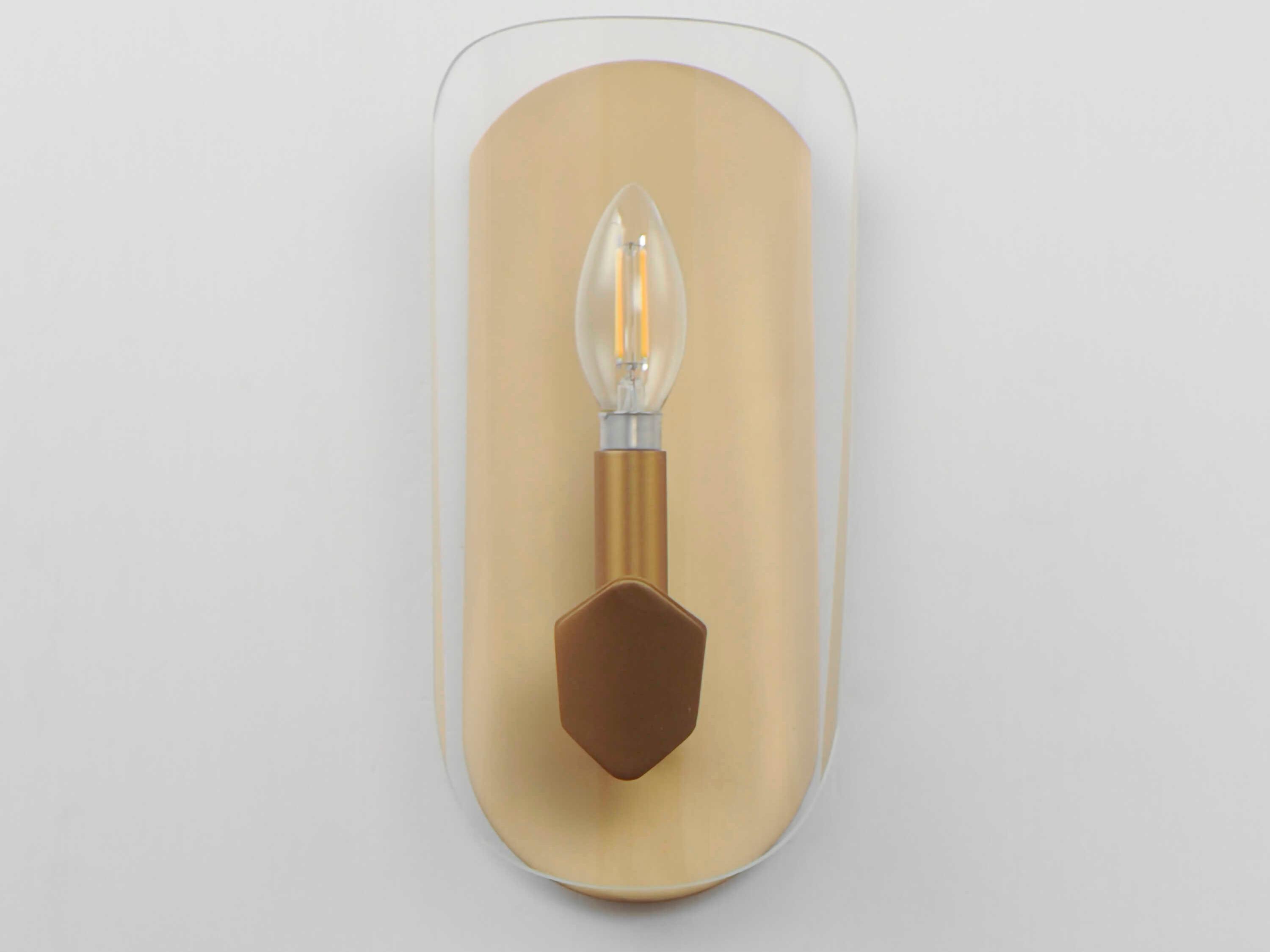 Maxim Lighting Armory 1-Light Natural Aged Brass Wall Sconce