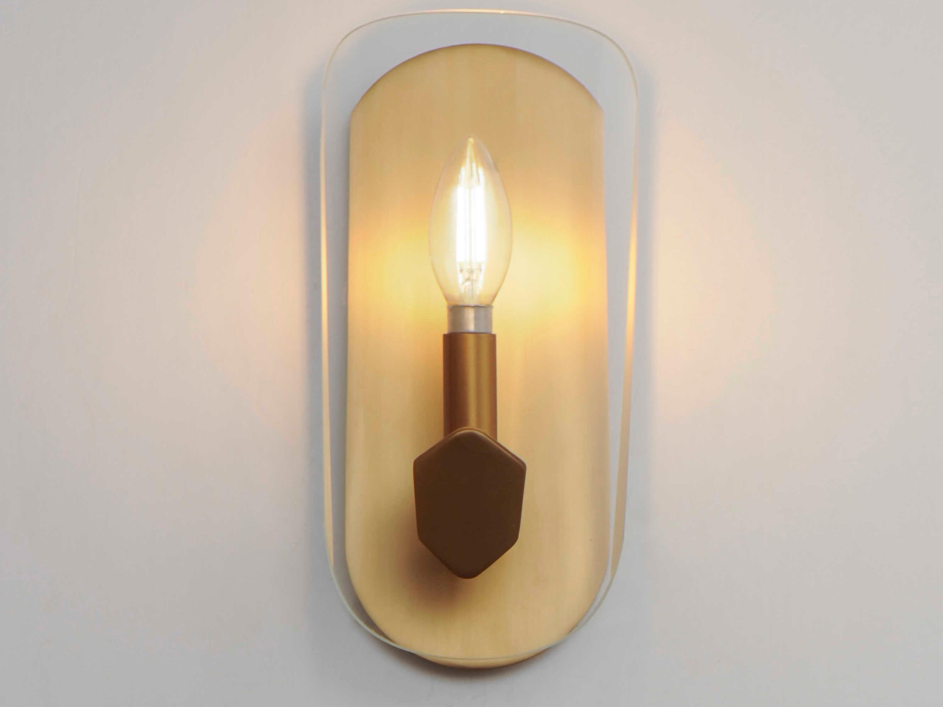 Maxim Lighting Armory 1-Light Natural Aged Brass Wall Sconce