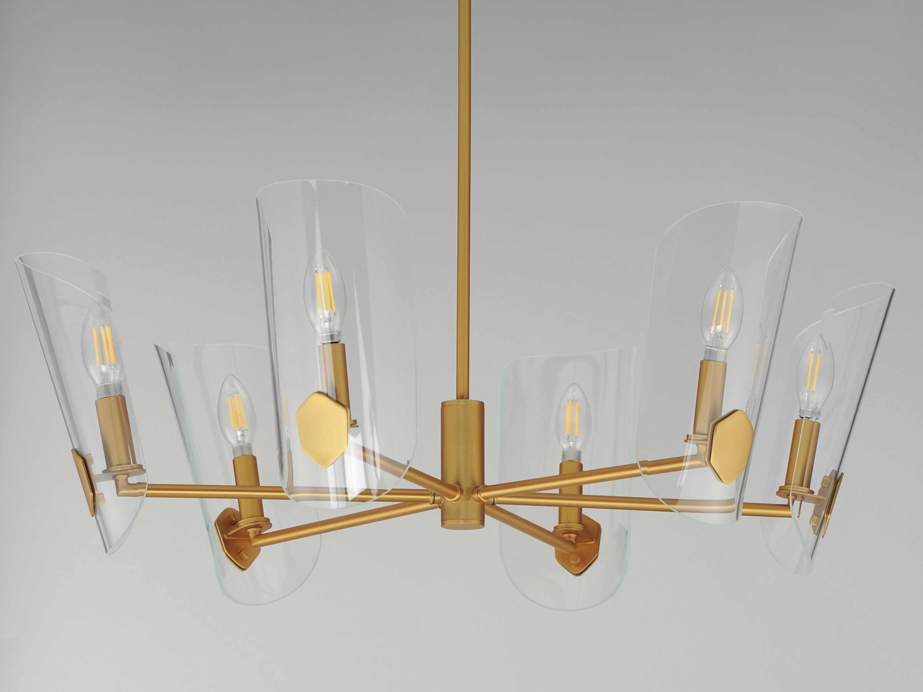 Maxim Lighting Armory 6-Light Natural Aged Brass Chandelier