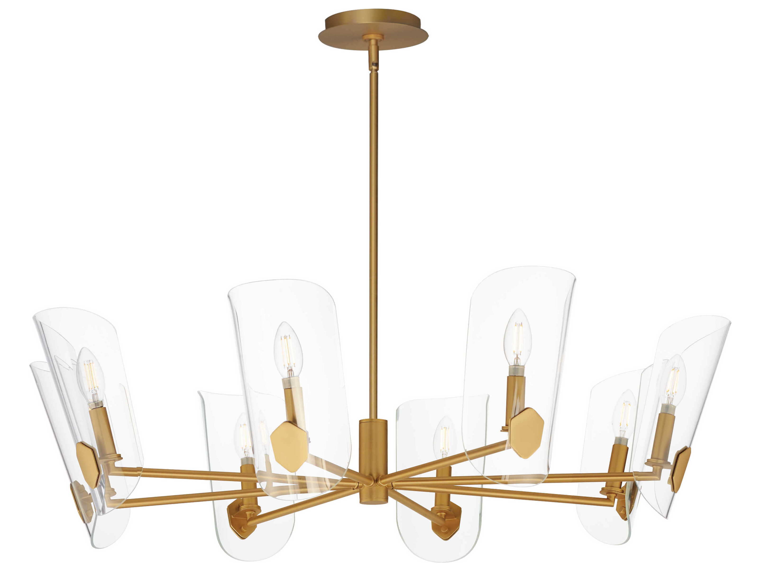 Maxim Lighting Armory 8-Light Natural Aged Brass Chandelier