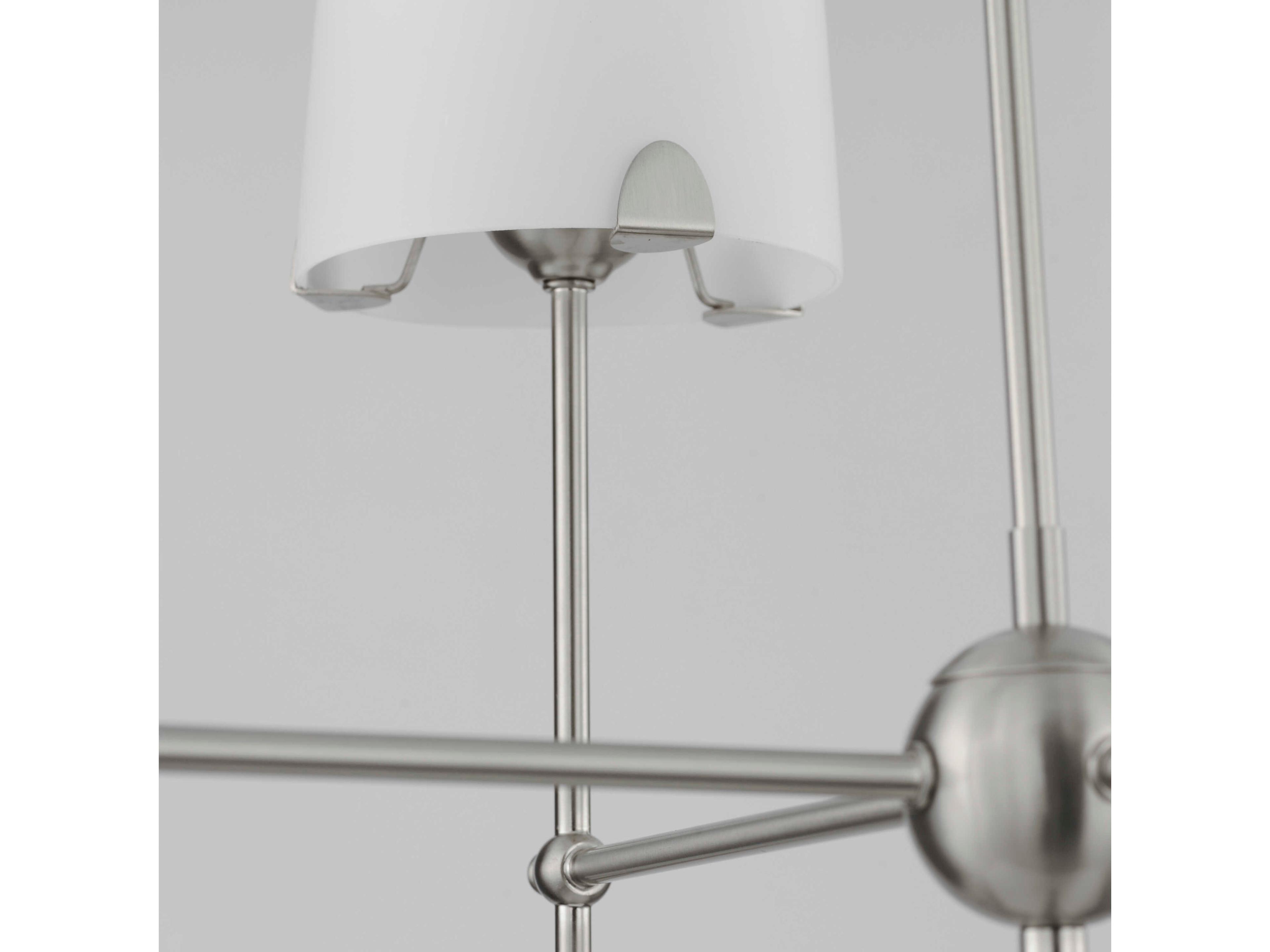 Maxim Lighting Huntington 4-Light Satin Nickel Glass Chandelier