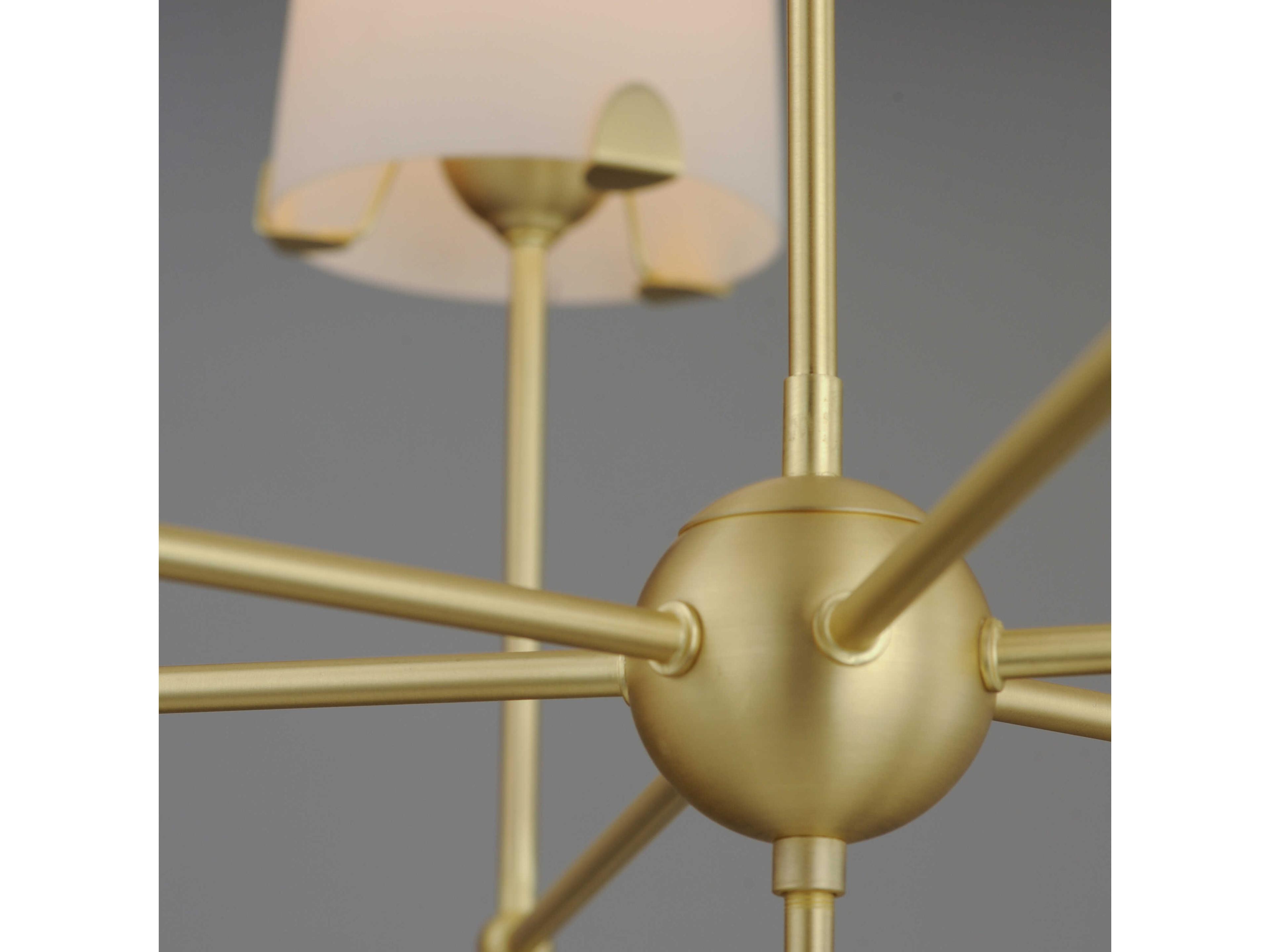 Maxim Lighting Huntington 6-Light Satin Brass Glass Chandelier