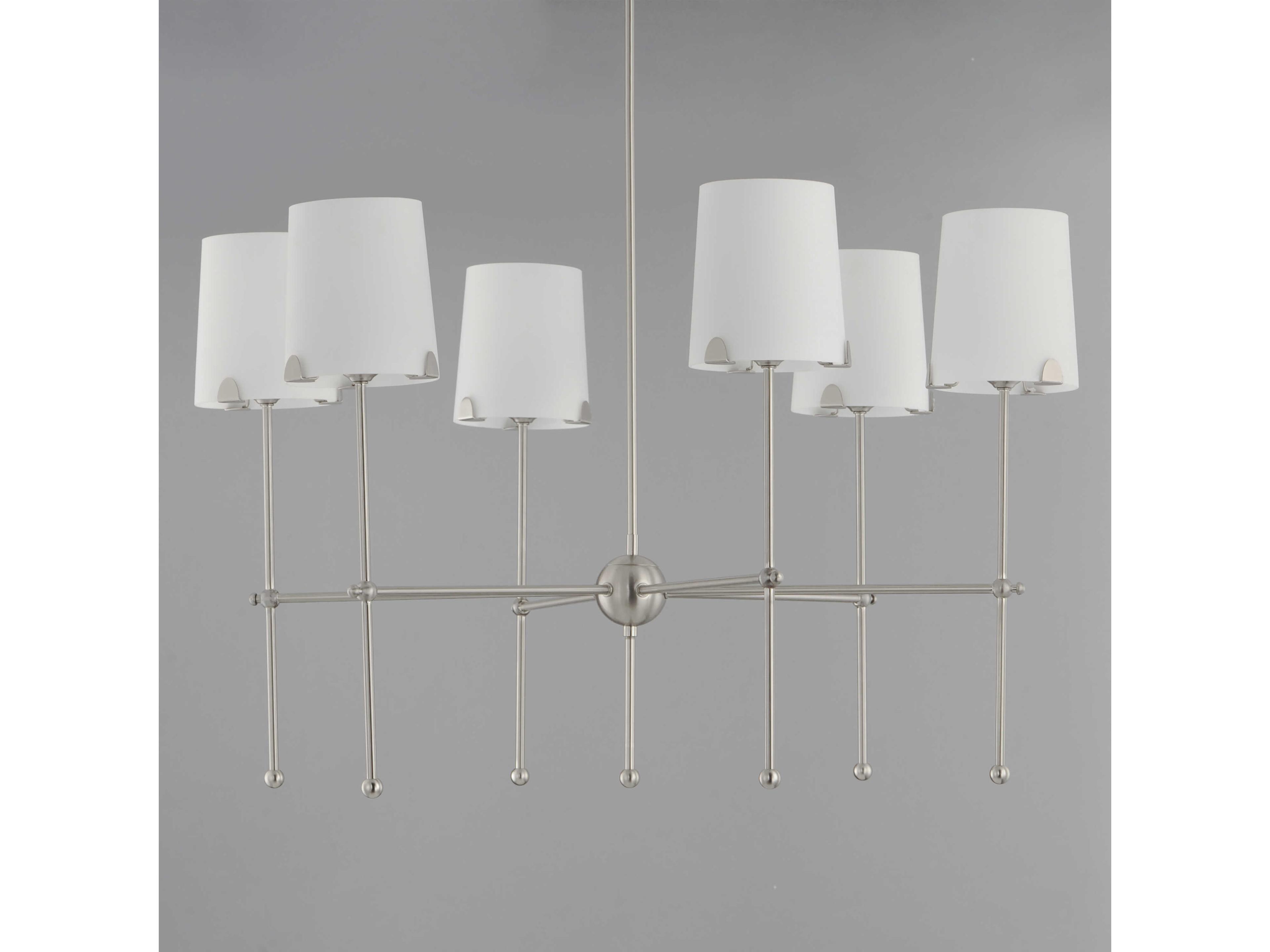 Maxim Lighting Huntington 6-Light Satin Nickel Glass Chandelier