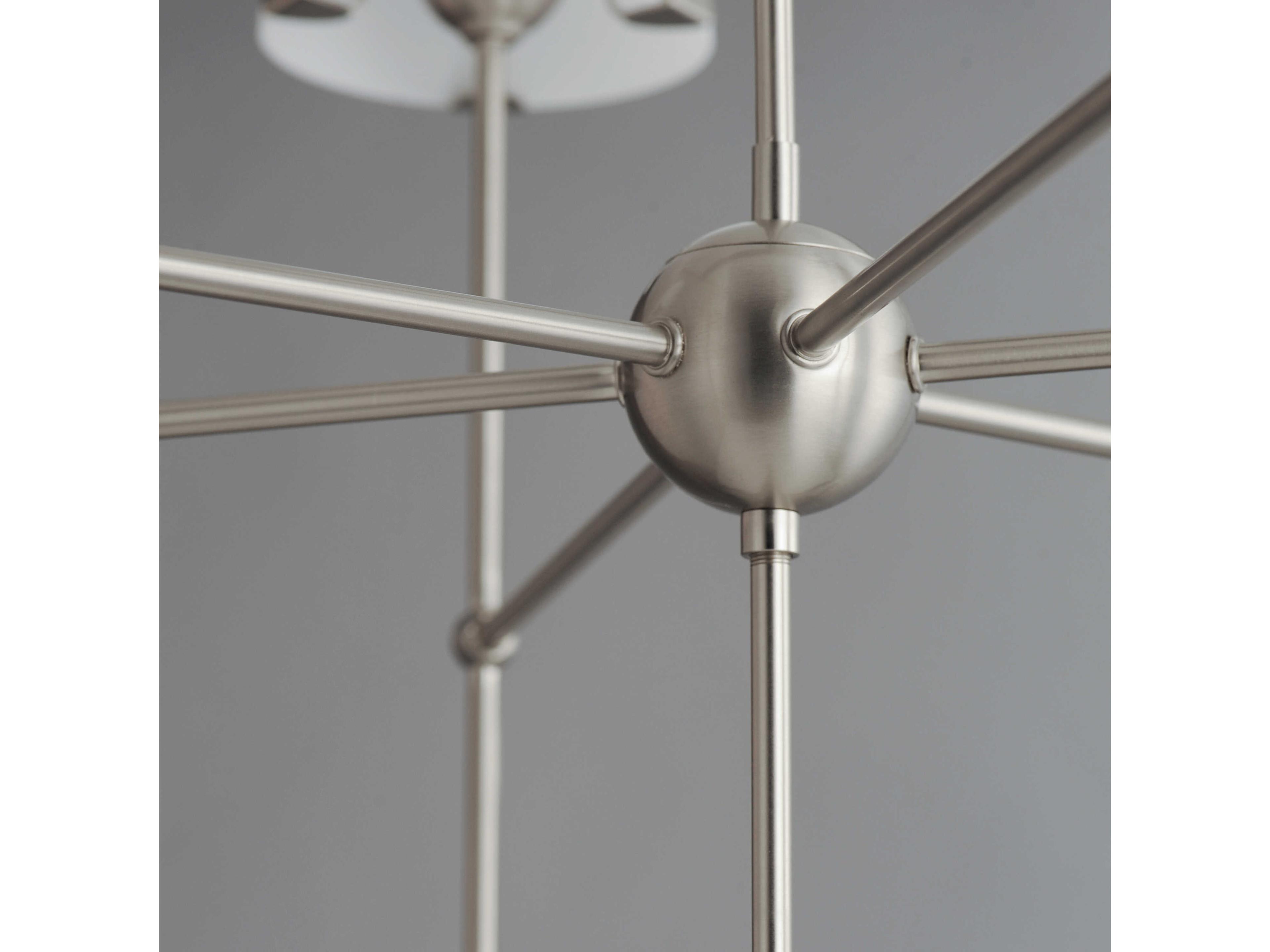 Maxim Lighting Huntington 6-Light Satin Nickel Glass Chandelier