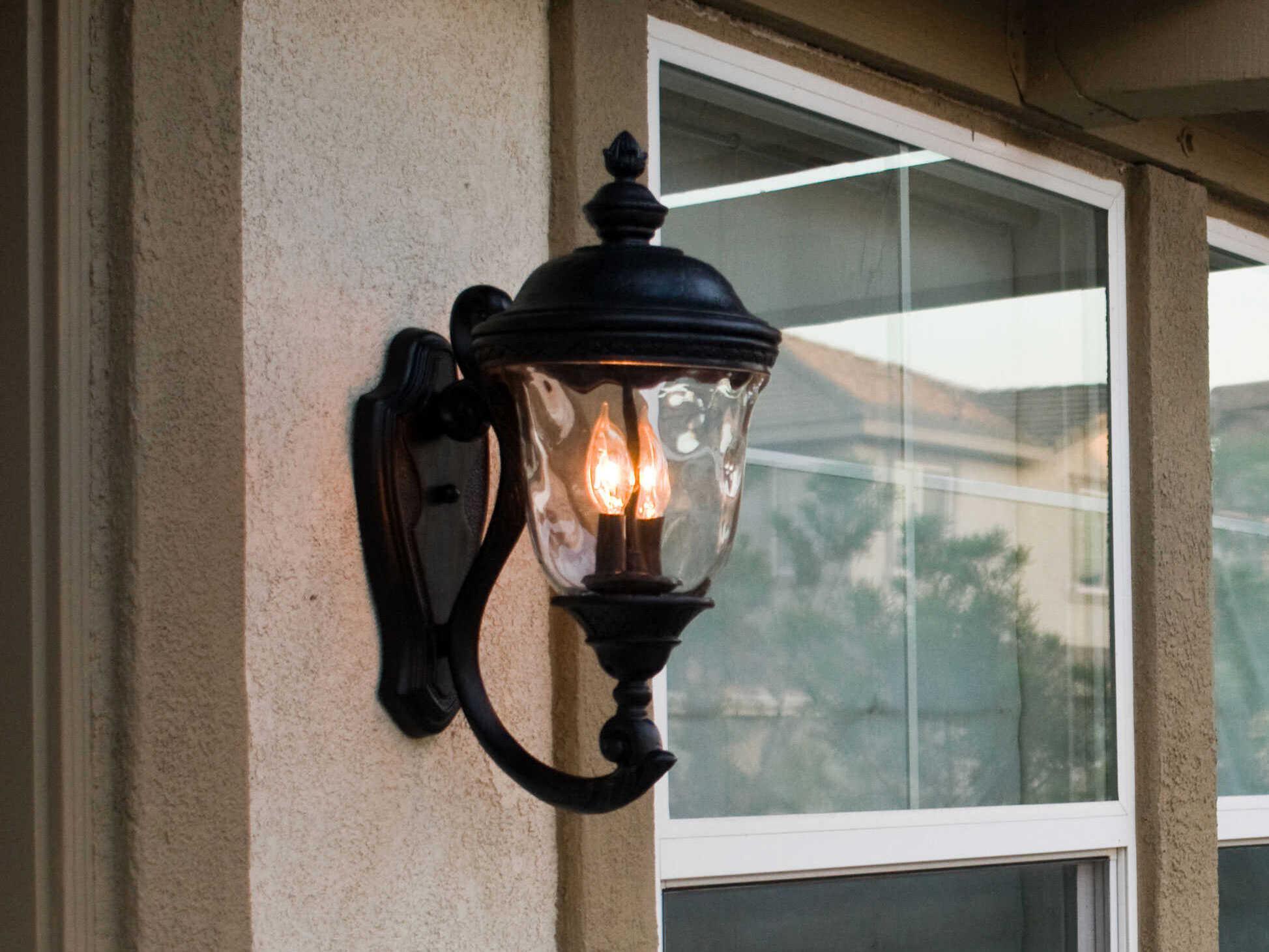 Maxim Lighting Carriage House DC & Water Glass Incandescent Outdoor Wall Light