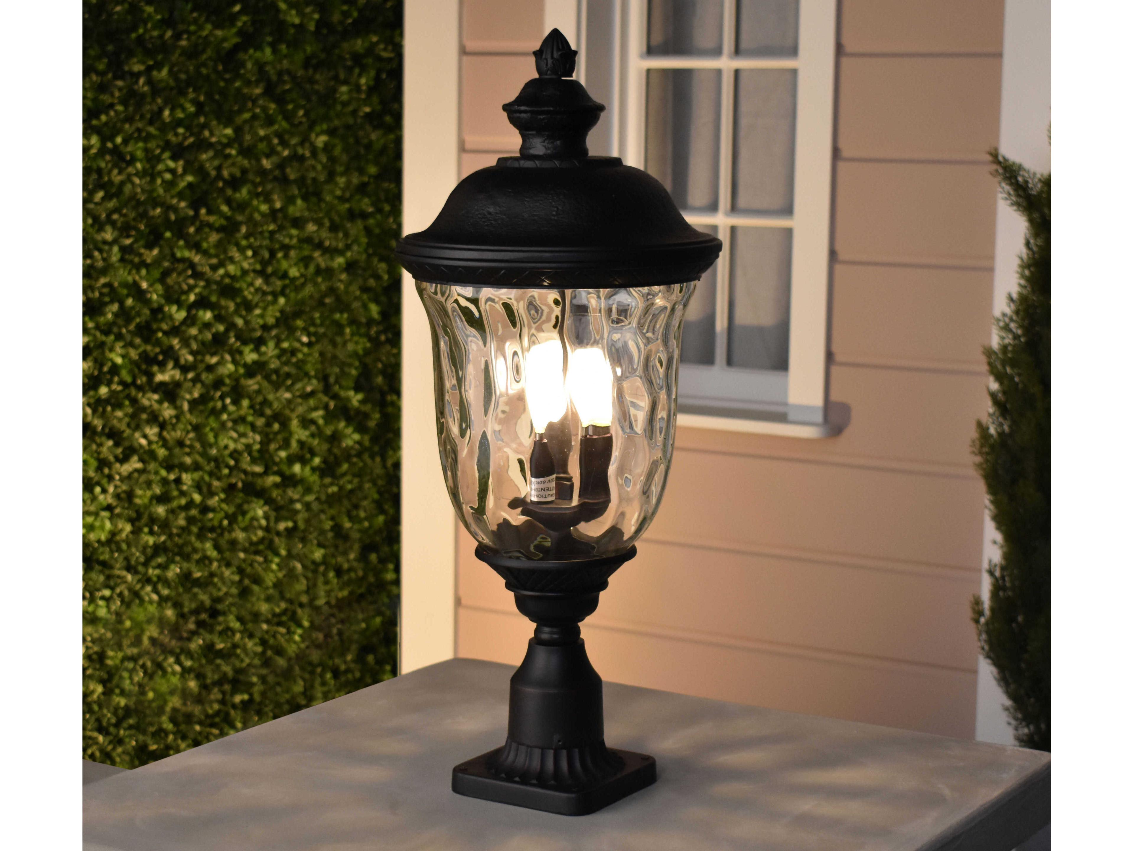 Maxim Lighting Carriage House DC & Water Glass Incandescent Outdoor Post Light