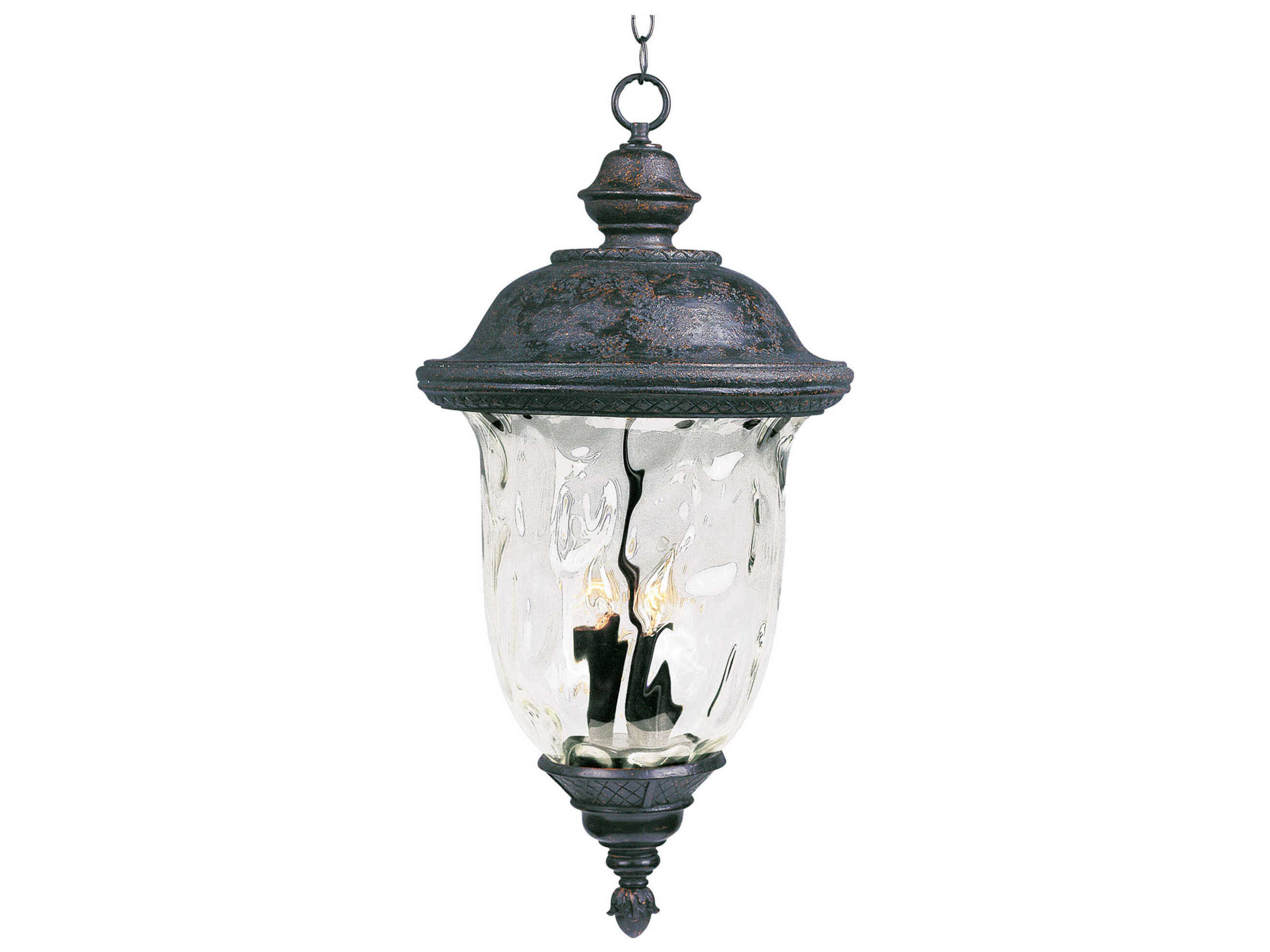 Maxim Lighting Carriage House DC & Water Glass 3 - Light Incandescent Outdoor Hanging Light