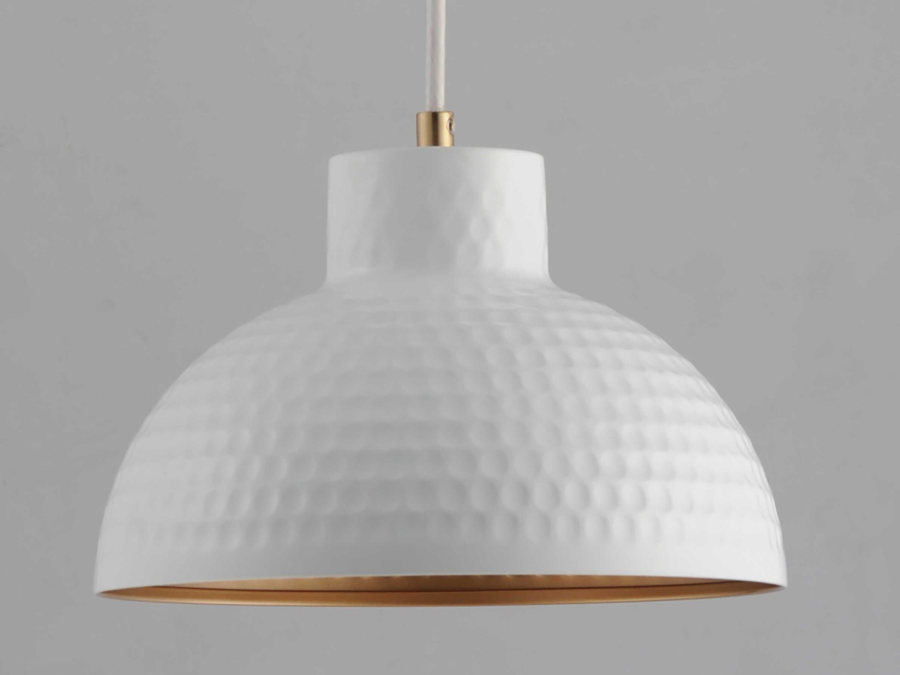 Maxim Lighting Rockport 1-Light White Natural Aged Brass Mini Pendant