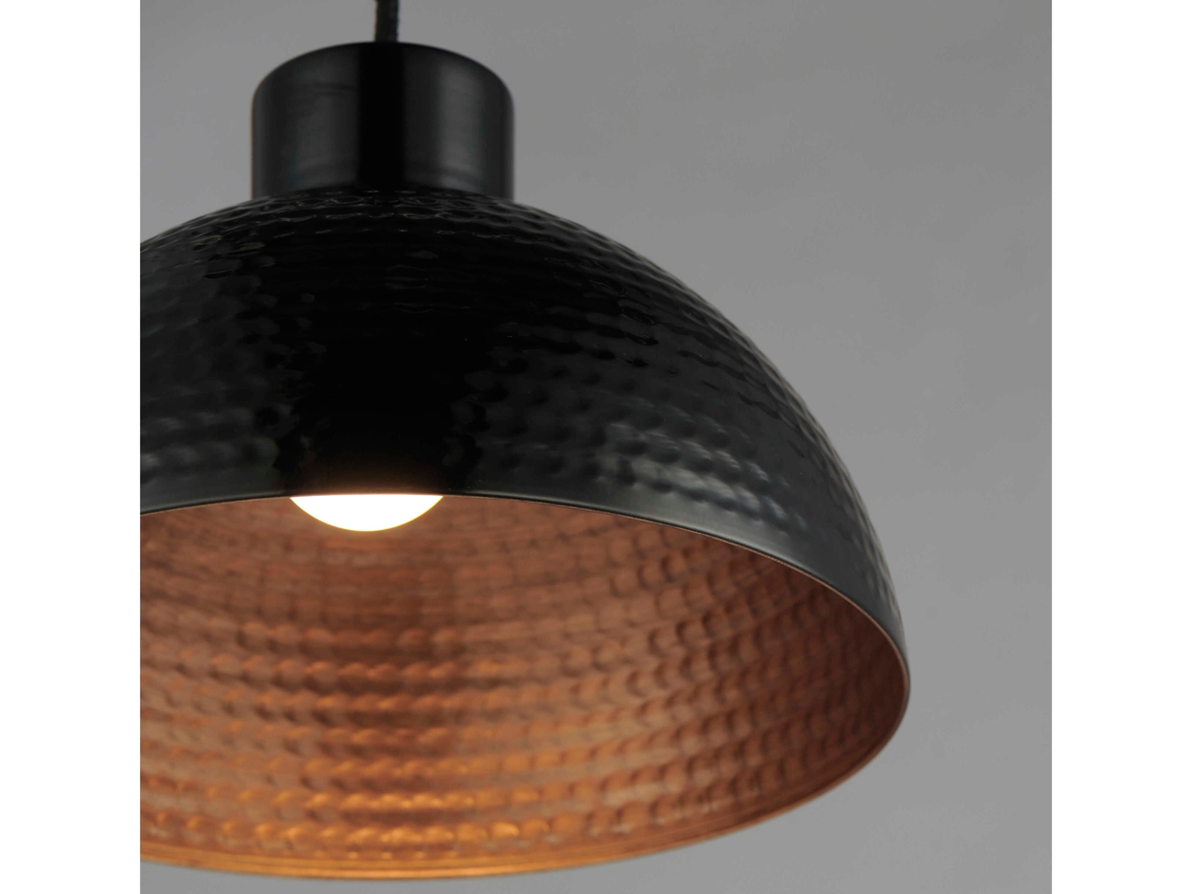 Maxim Lighting Rockport 1-Light Black Antique Copper Dome Mini Pendant