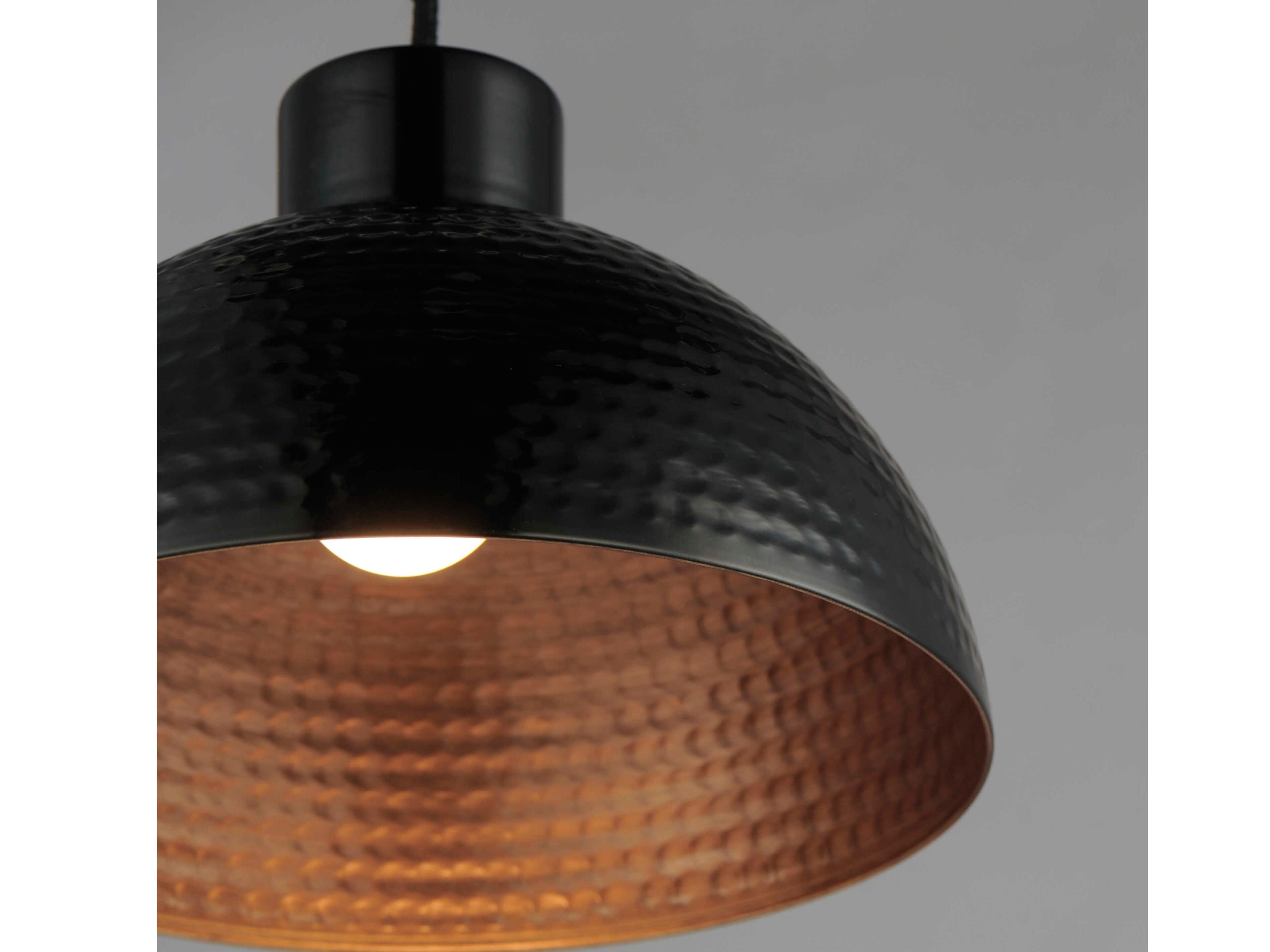 Maxim Lighting Rockport 1-Light Black Antique Copper Dome Mini Pendant