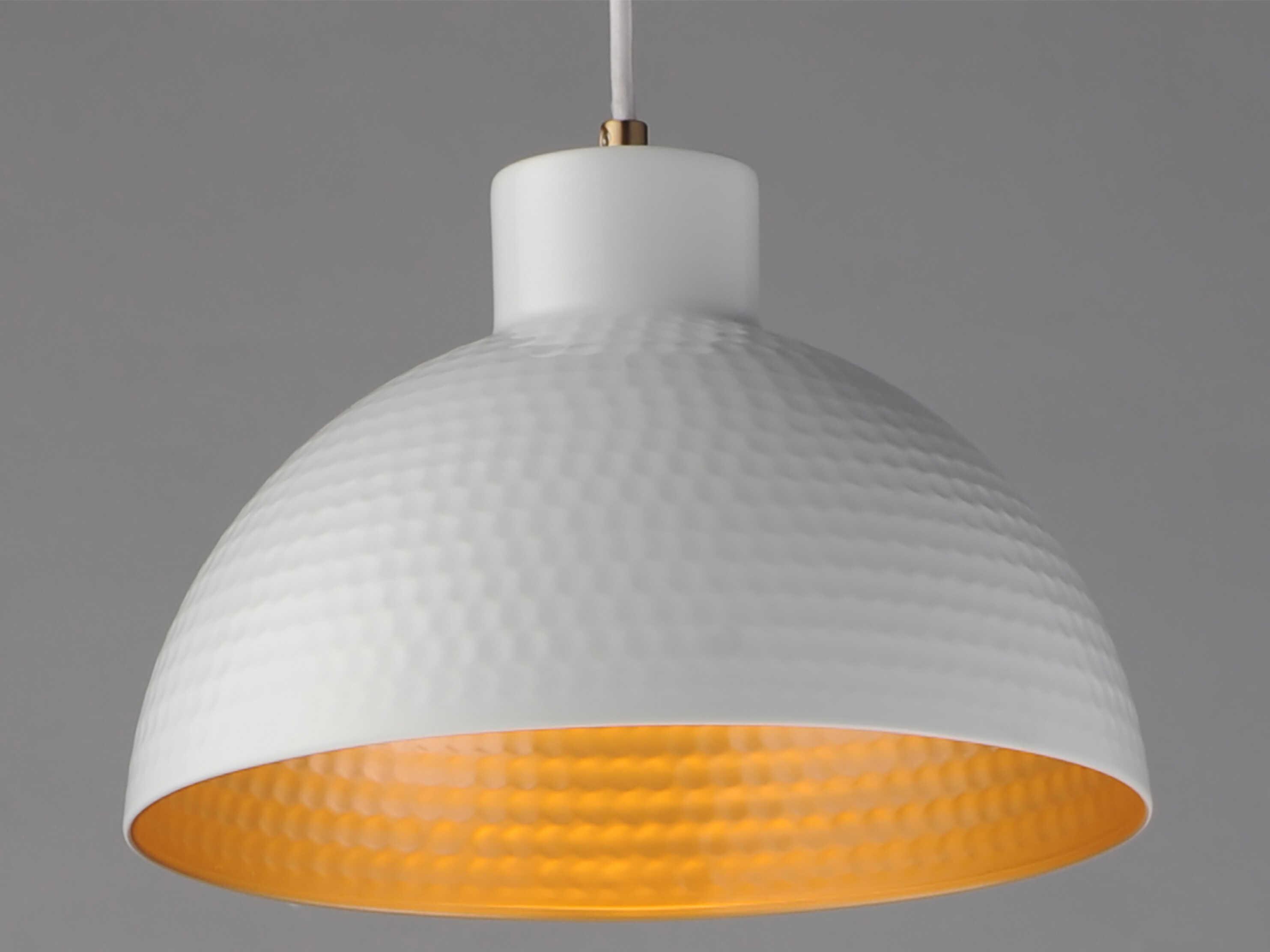 Maxim Lighting Rockport 1-Light White Natural Aged Brass Mini Pendant