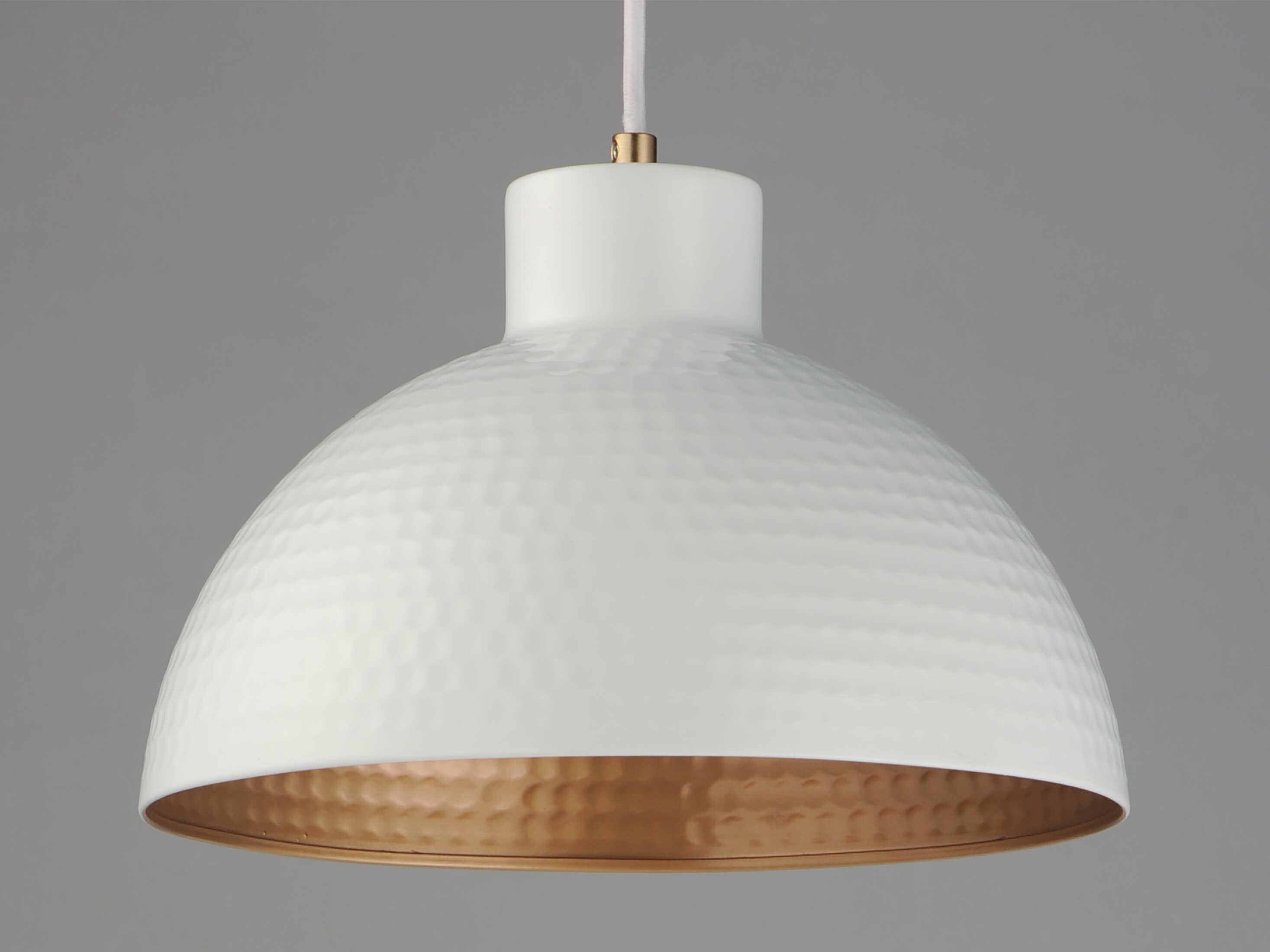 Maxim Lighting Rockport 1-Light White Natural Aged Brass Mini Pendant