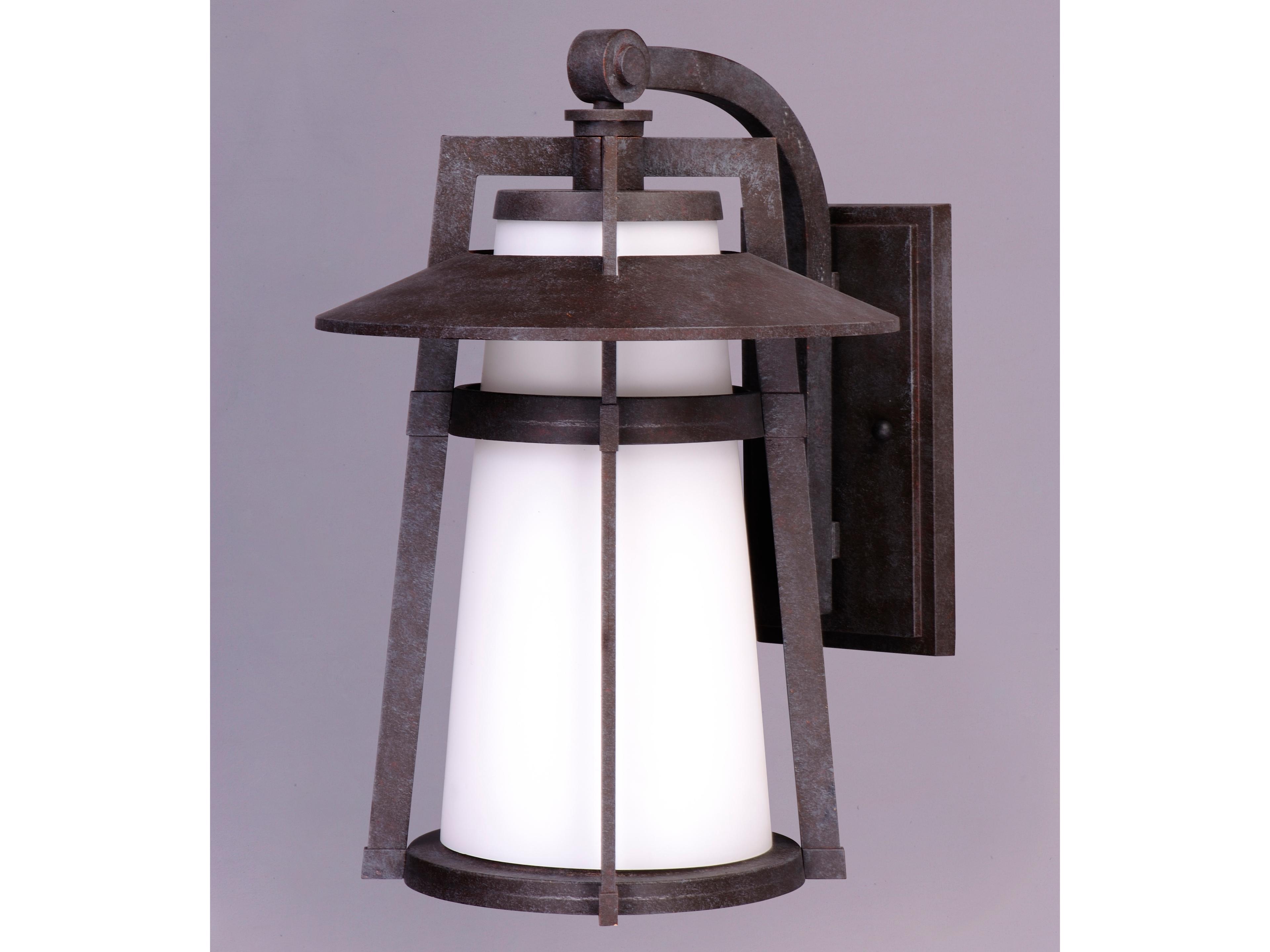 Maxim Lighting Calistoga & Satin White Glass Incandescent Outdoor Wall Light