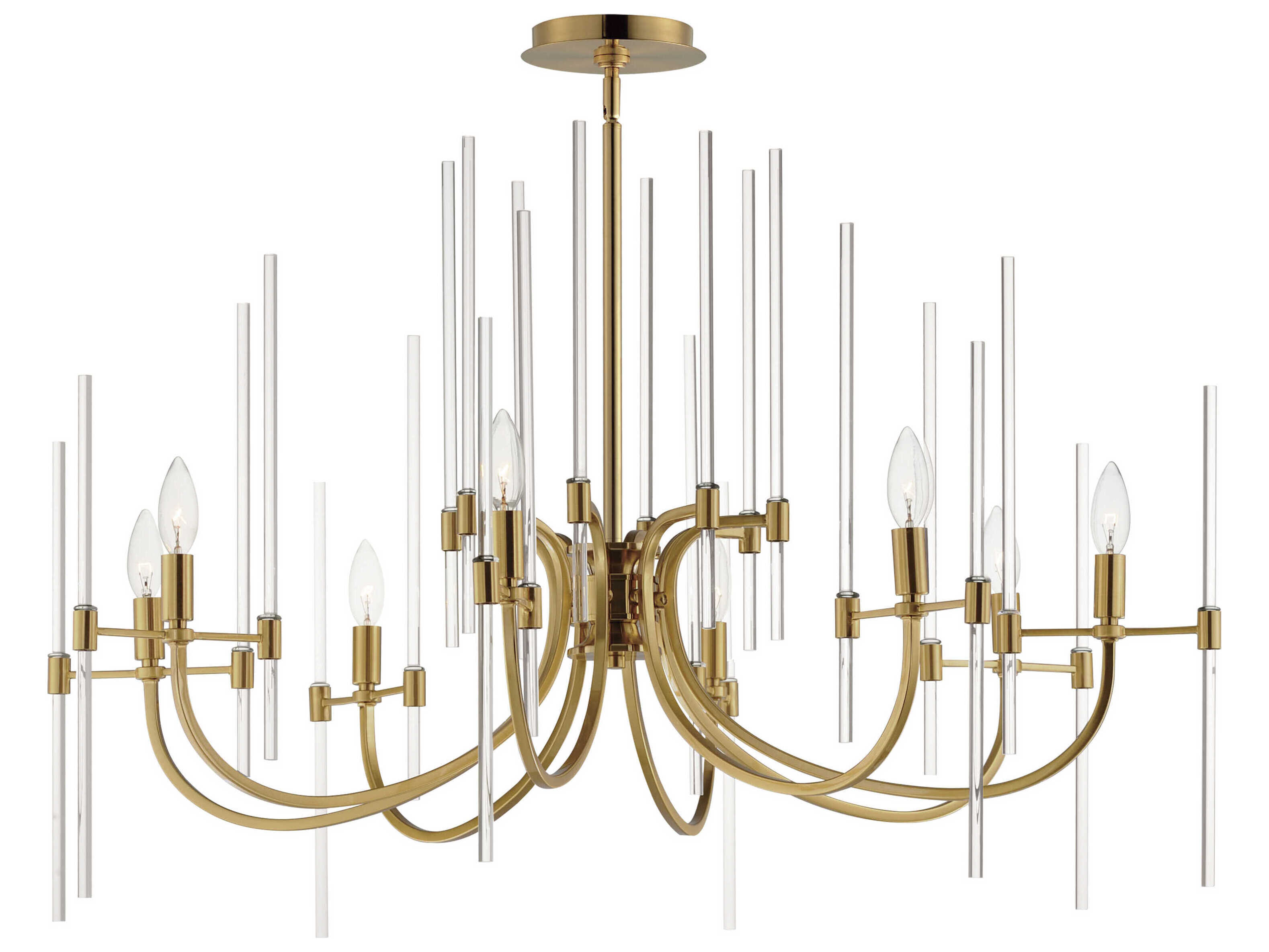 Maxim Lighting Divine 8-Light Heritage Brass Candelabra Chandelier