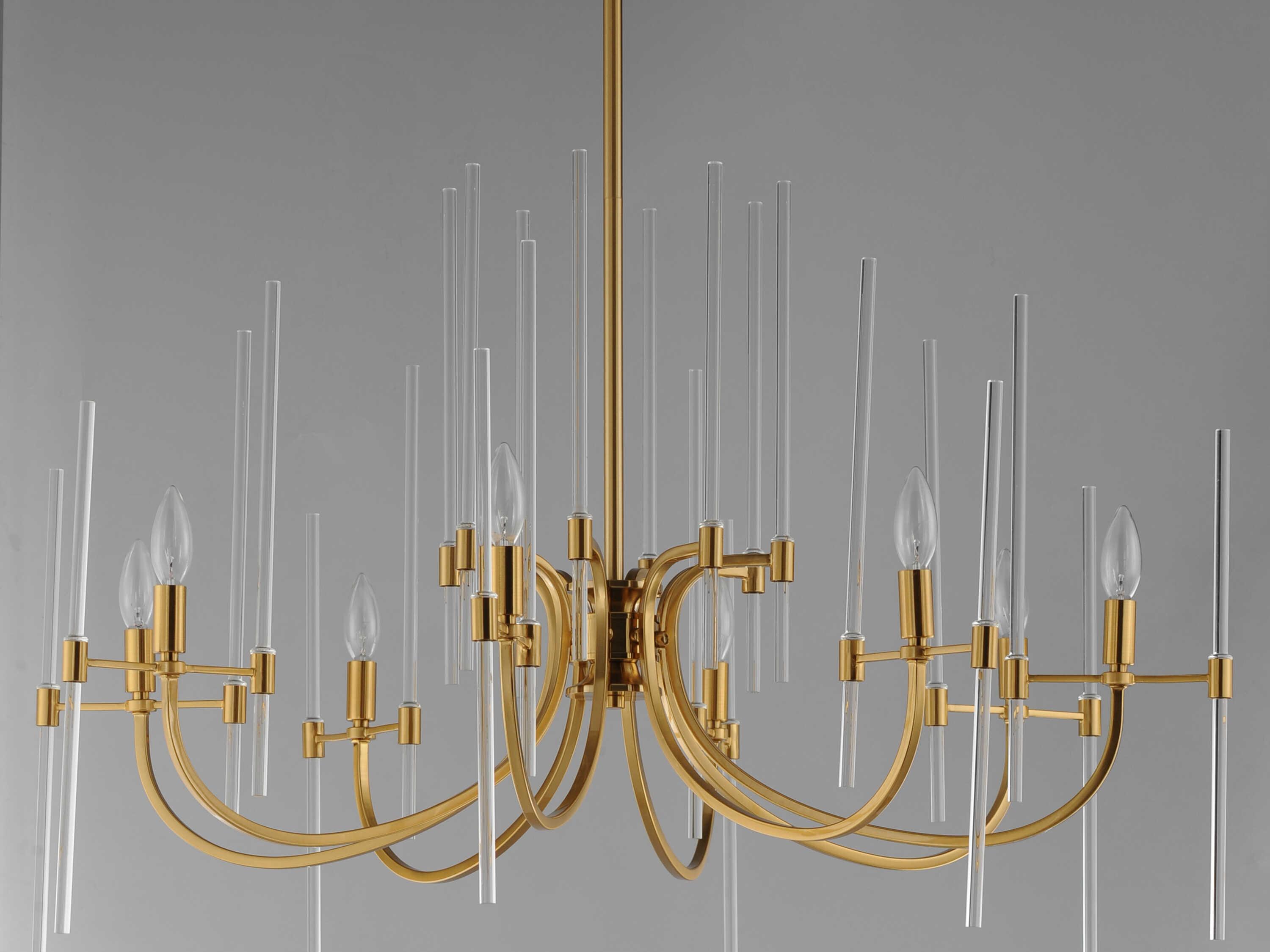 Maxim Lighting Divine 8-Light Heritage Brass Candelabra Chandelier