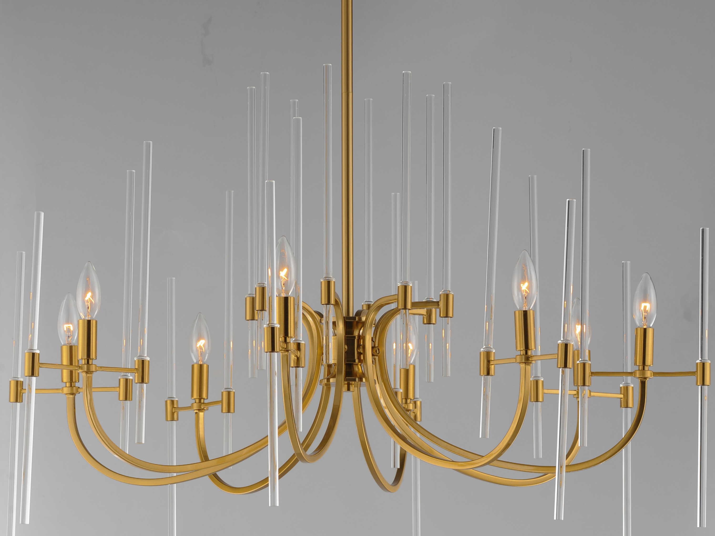 Maxim Lighting Divine 8-Light Heritage Brass Candelabra Chandelier