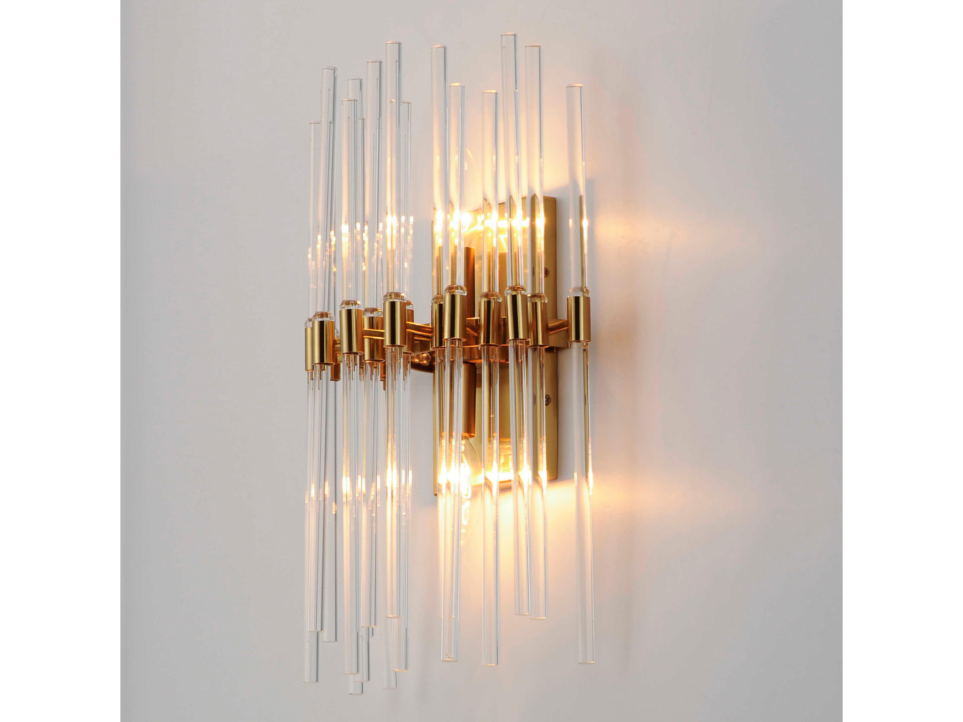 Maxim Lighting Divine 2-Light Heritage Brass Glass Wall Sconce