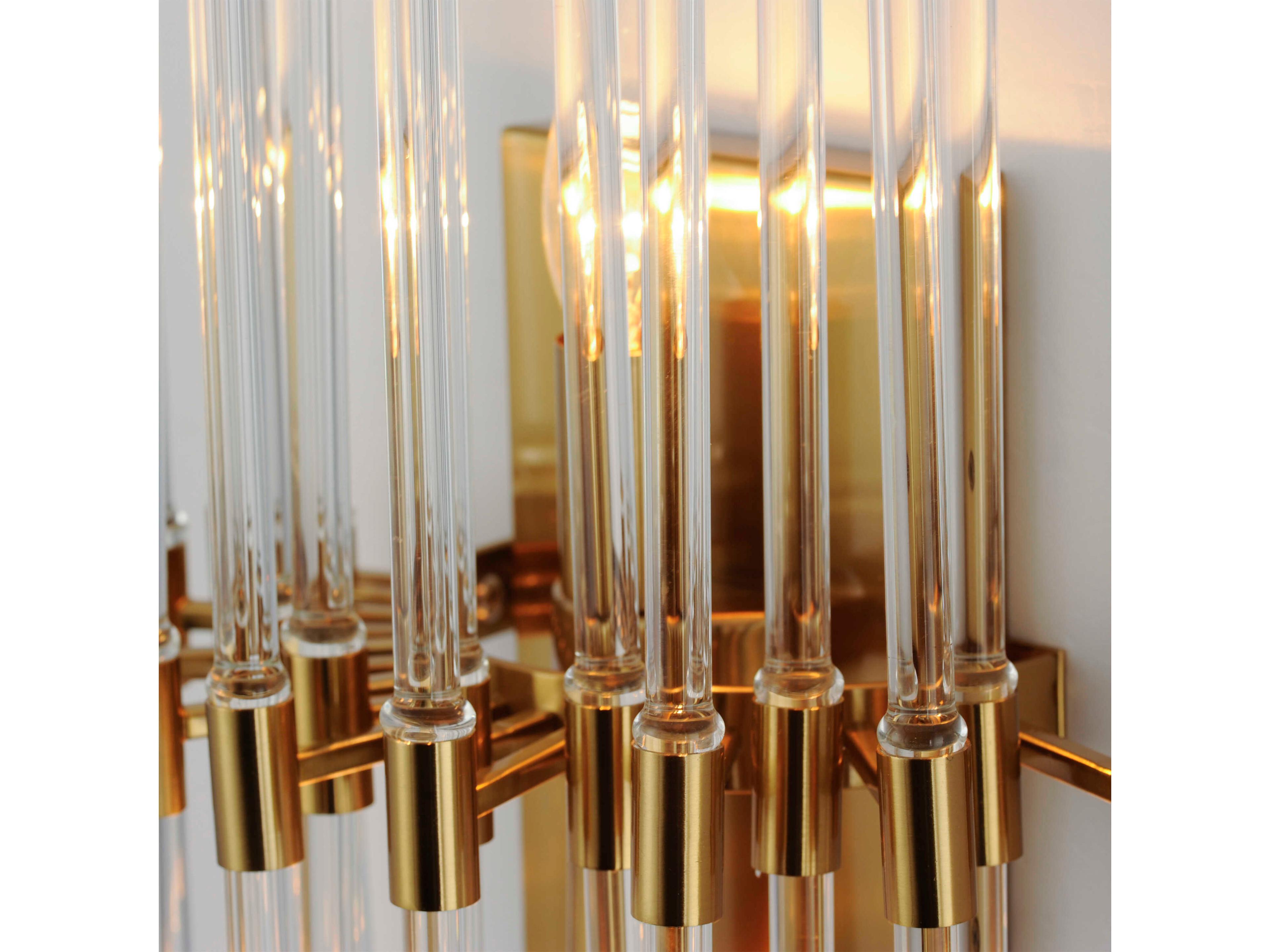 Maxim Lighting Divine 2-Light Heritage Brass Glass Wall Sconce