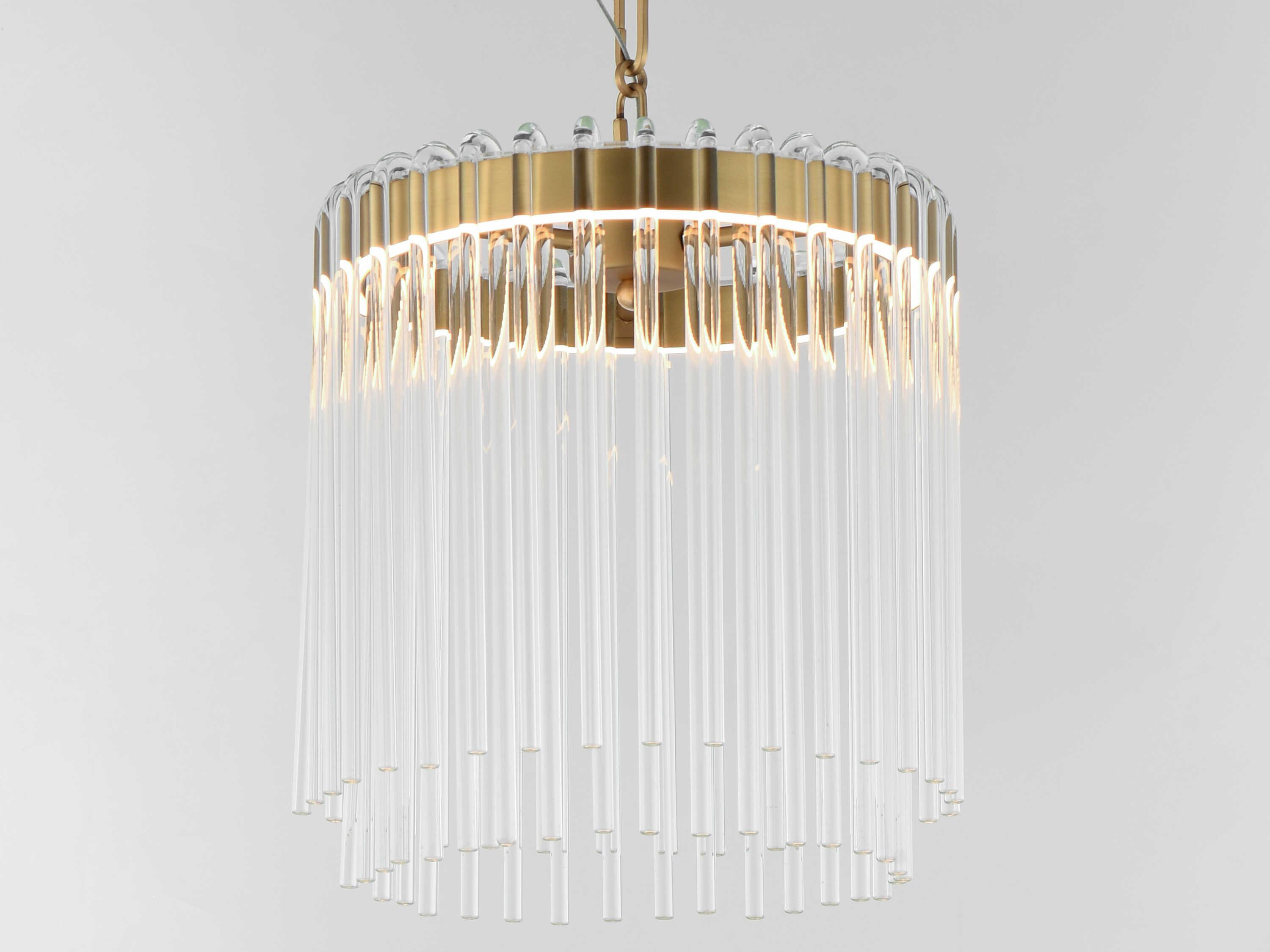 Maxim Lighting Jolie 1-Light Natural Aged Brass Cylinder Mini Pendant