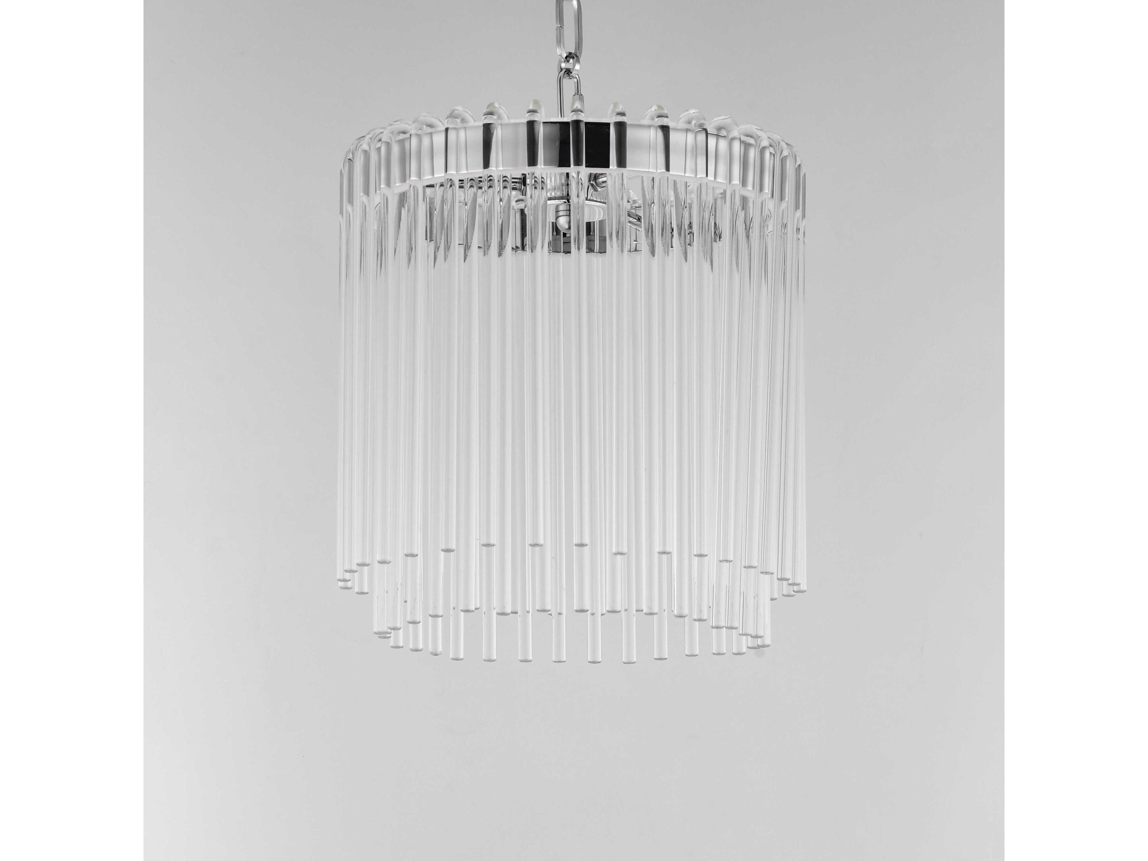 Maxim Lighting Jolie 1-Light Polished Nickel Cylinder Mini Pendant