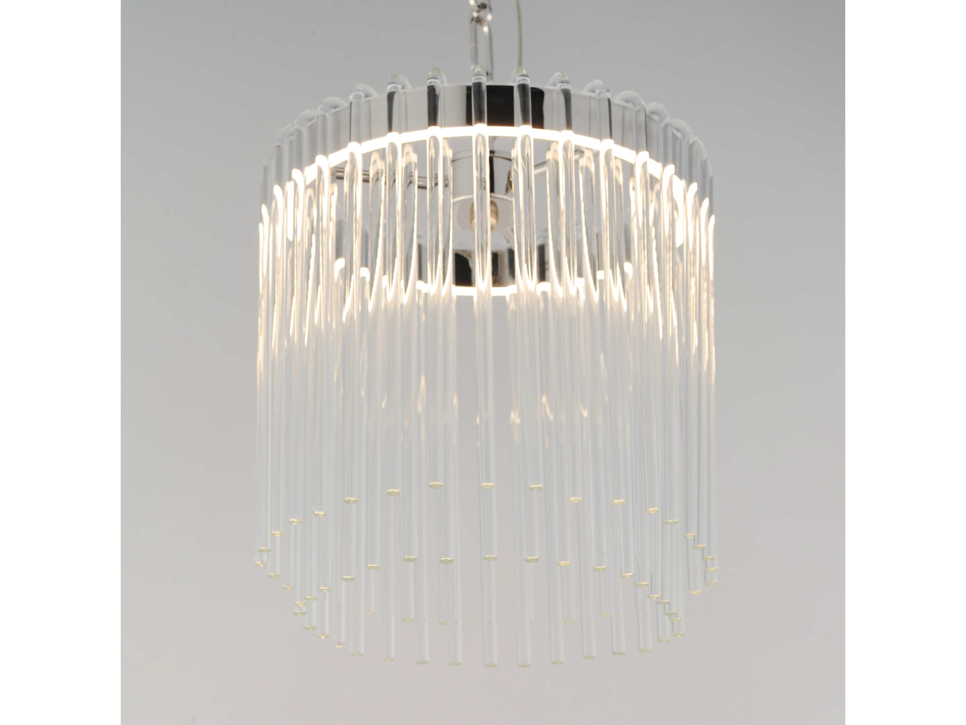 Maxim Lighting Jolie 1-Light Polished Nickel Cylinder Mini Pendant