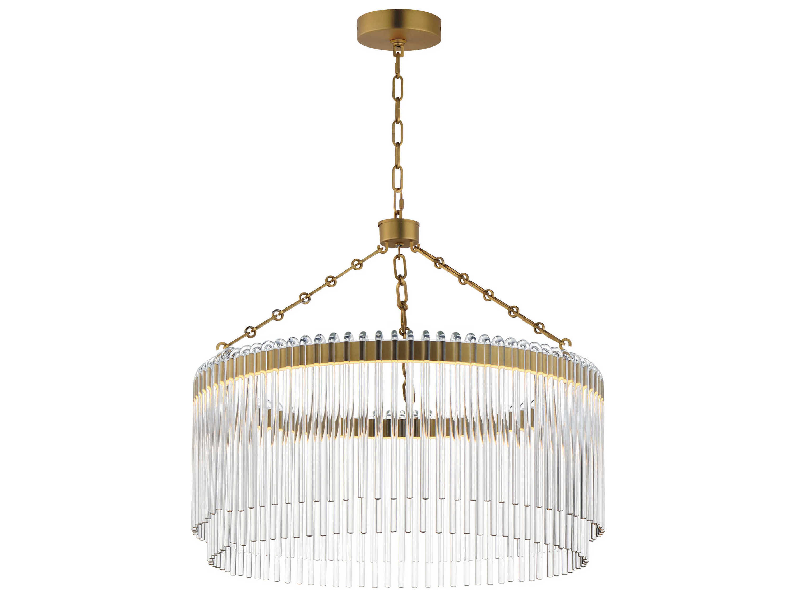 Maxim Lighting Jolie 1-Light Natural Aged Brass Drum Pendant