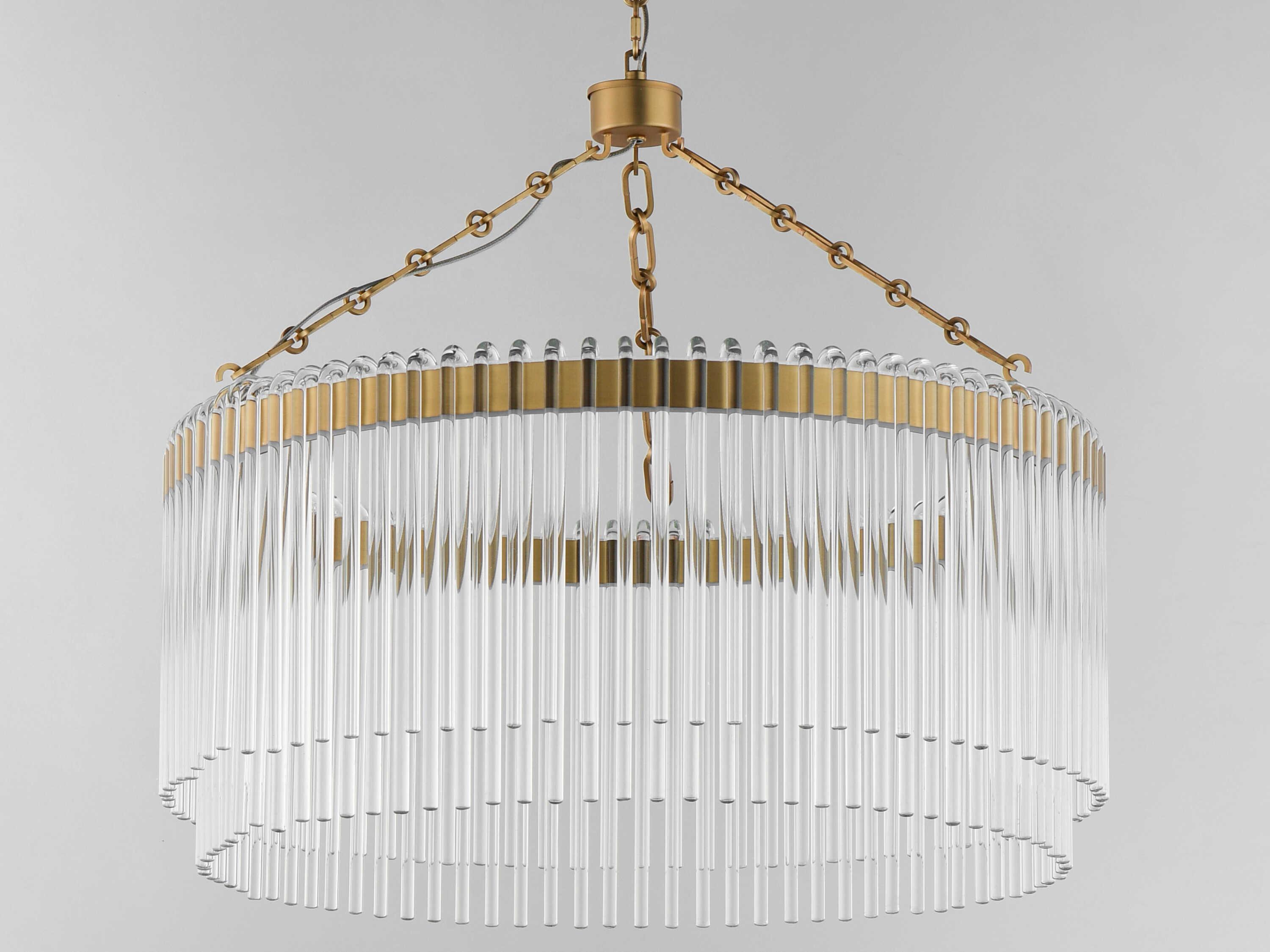 Maxim Lighting Jolie 1-Light Natural Aged Brass Drum Pendant