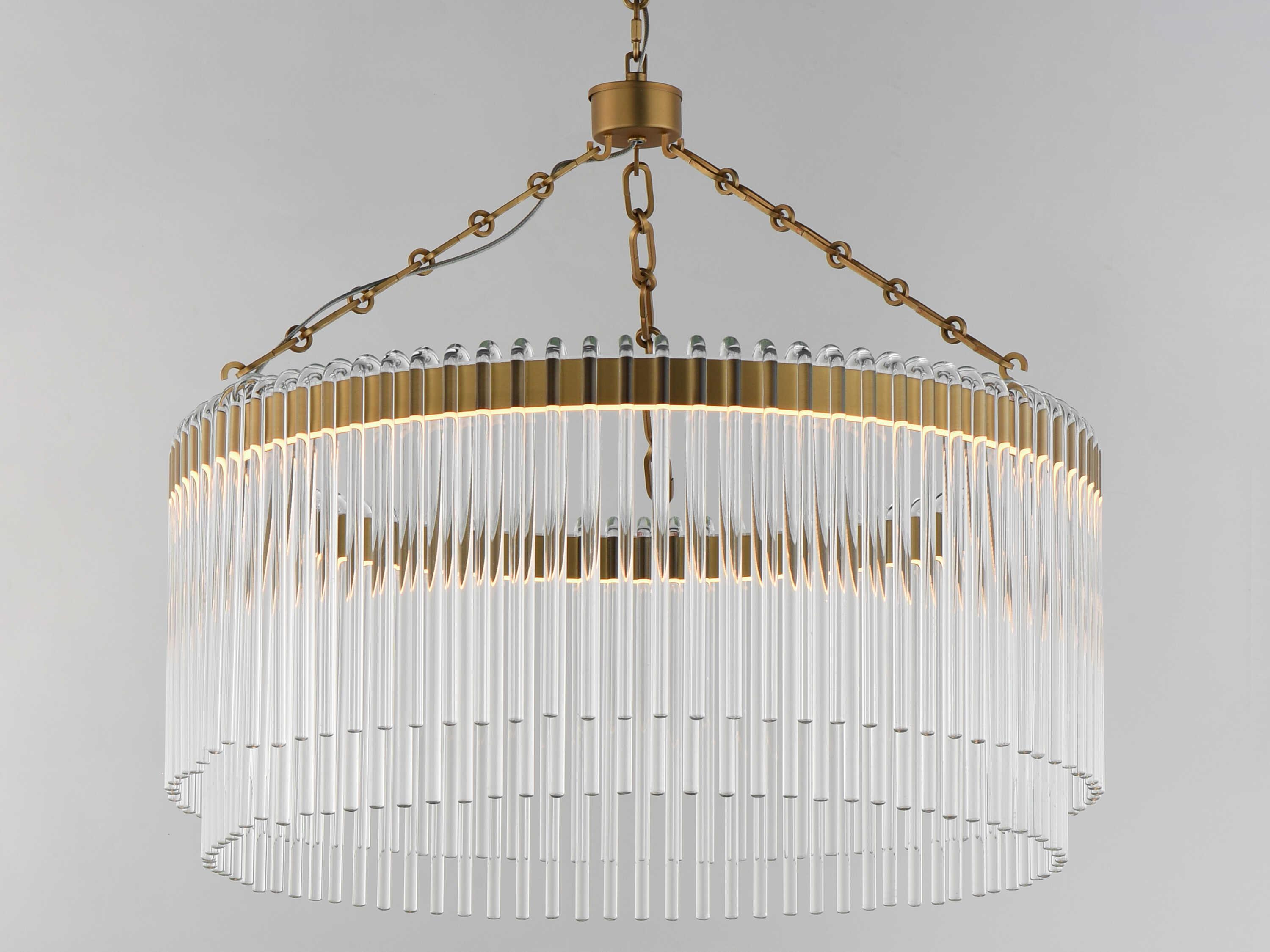 Maxim Lighting Jolie 1-Light Natural Aged Brass Drum Pendant