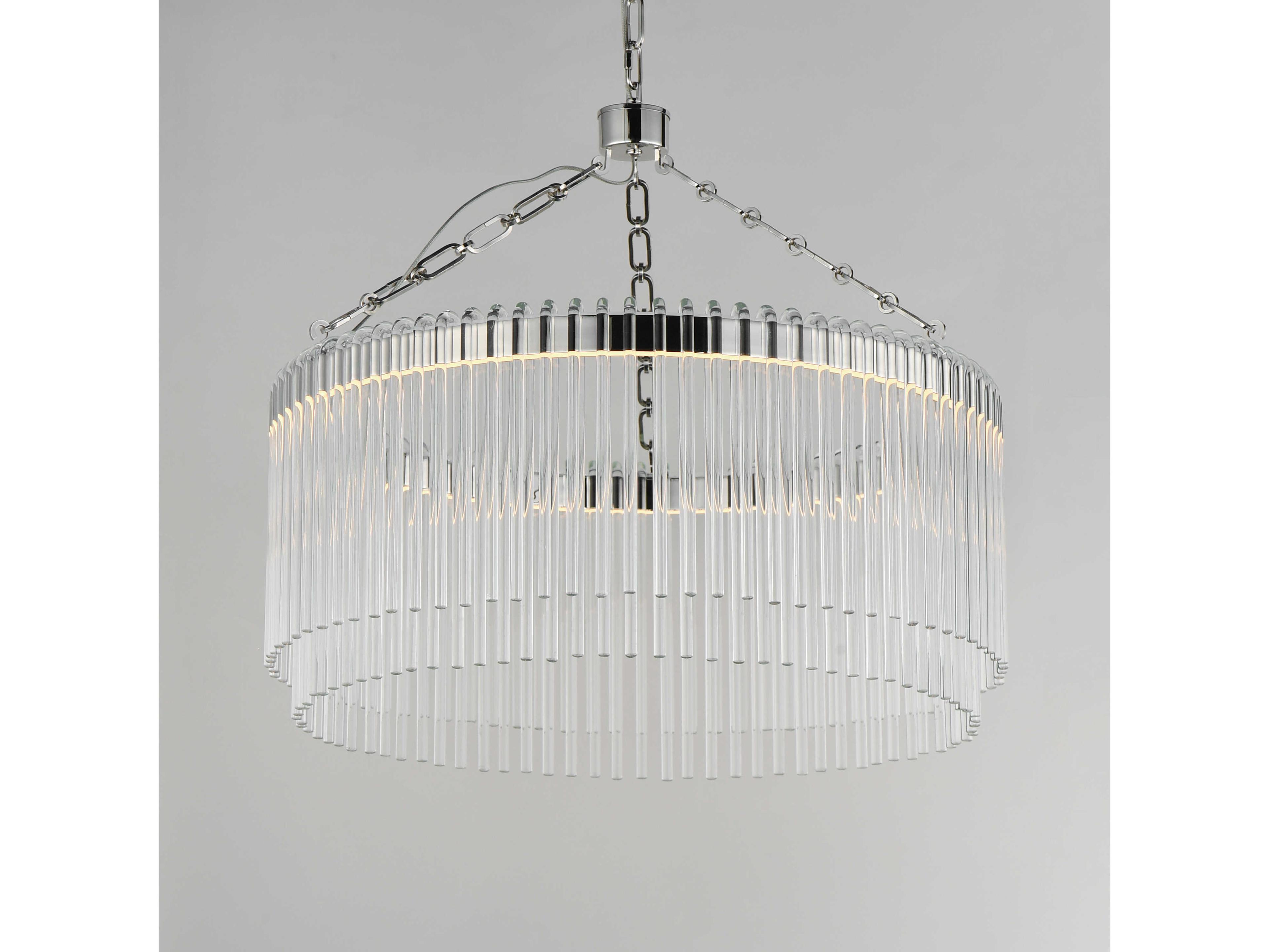 Maxim Lighting Jolie 1-Light Polished Nickel Drum Pendant
