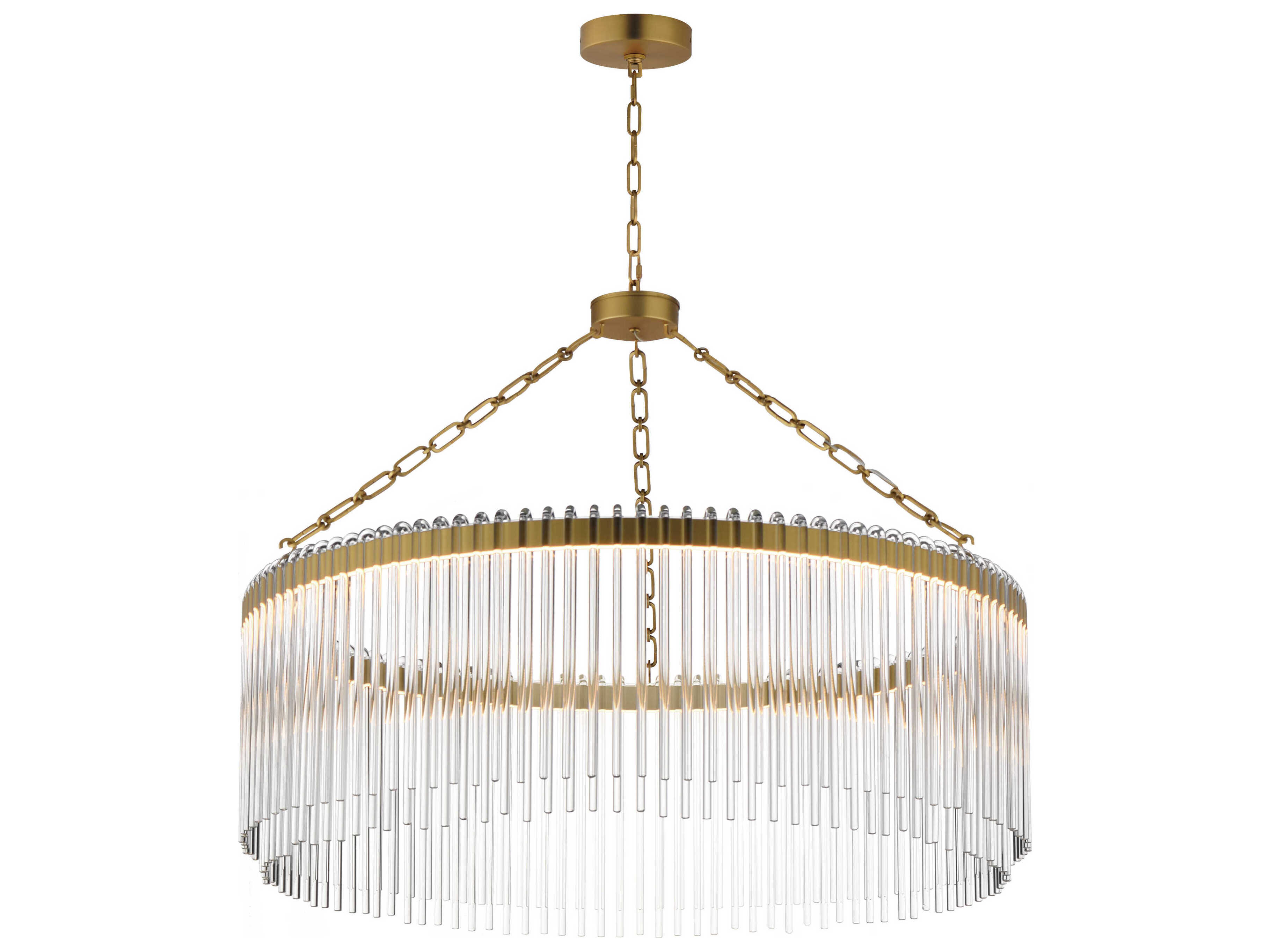 Maxim Lighting Jolie 1-Light Natural Aged Brass Drum Pendant