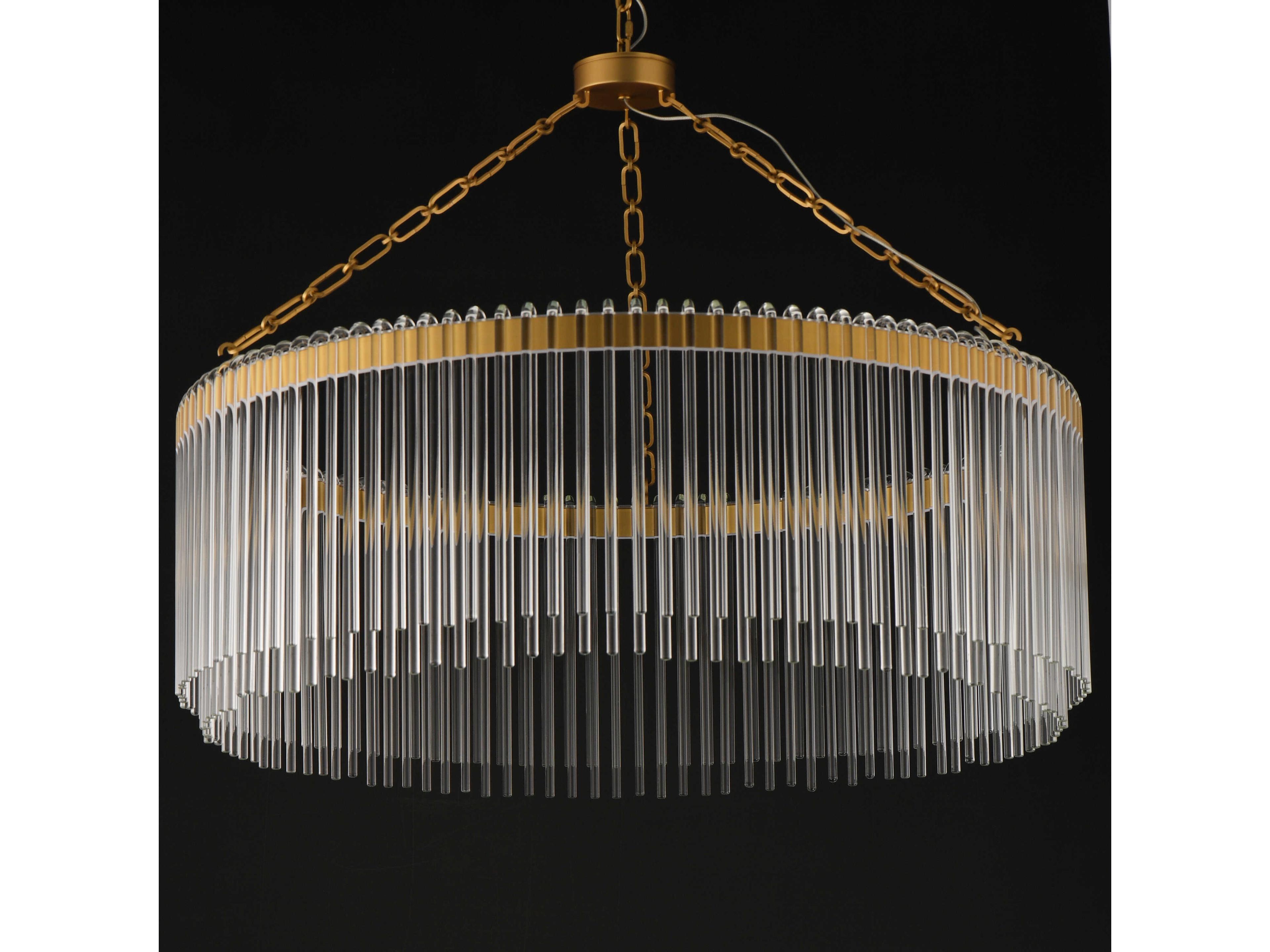 Maxim Lighting Jolie 1-Light Natural Aged Brass Drum Pendant