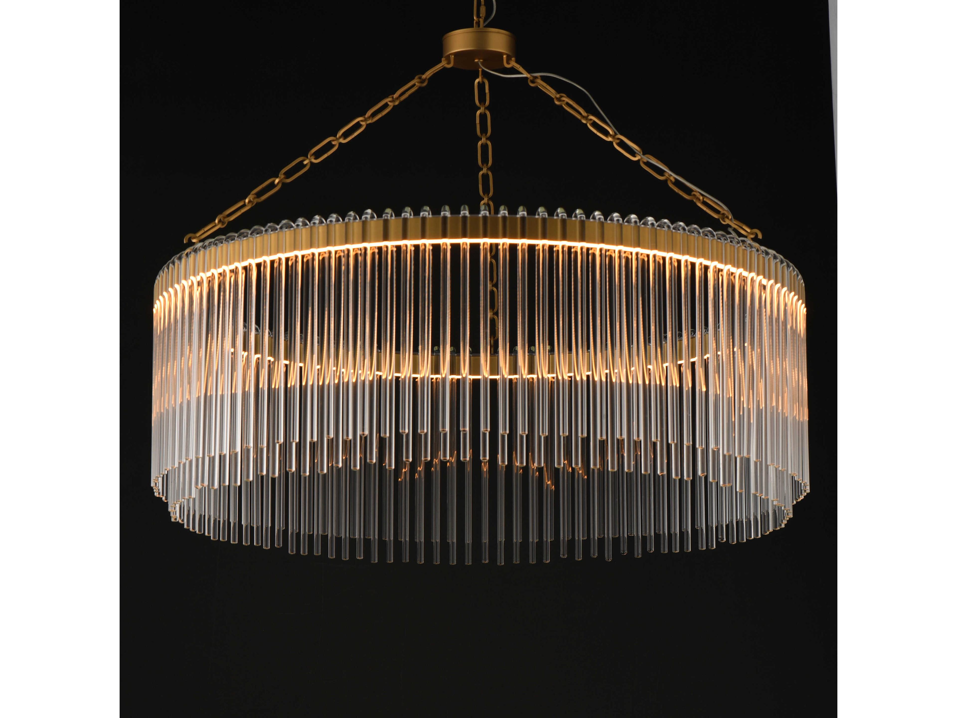Maxim Lighting Jolie 1-Light Natural Aged Brass Drum Pendant