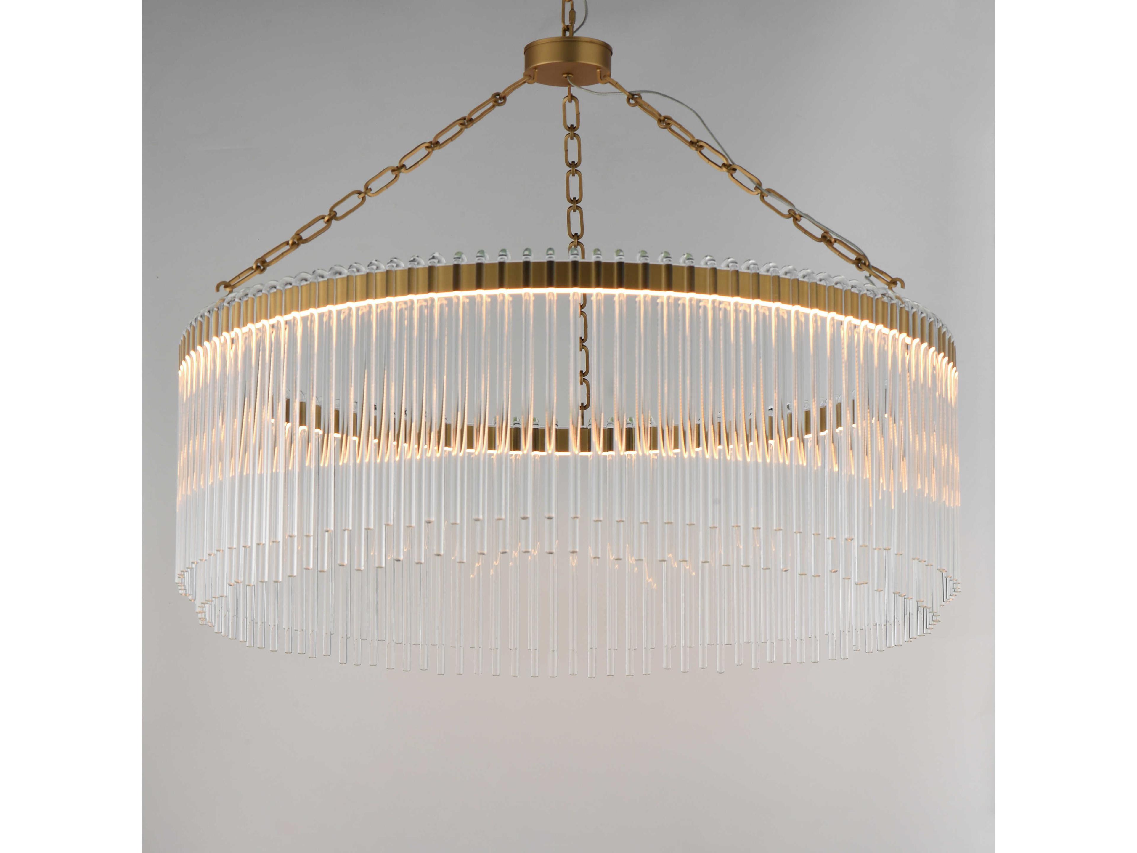 Maxim Lighting Jolie 1-Light Natural Aged Brass Drum Pendant