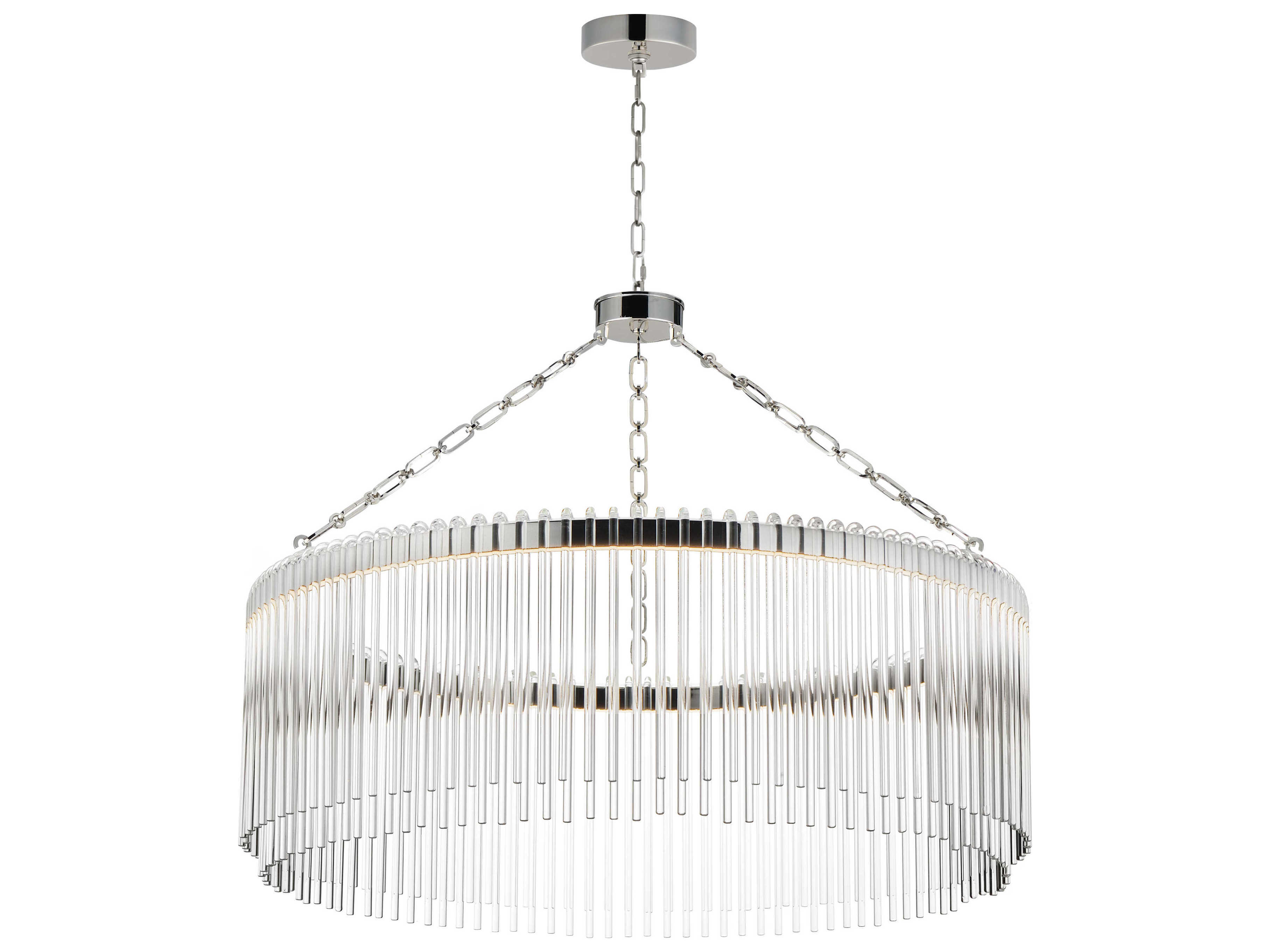 Maxim Lighting Jolie 1-Light Polished Nickel Drum Pendant