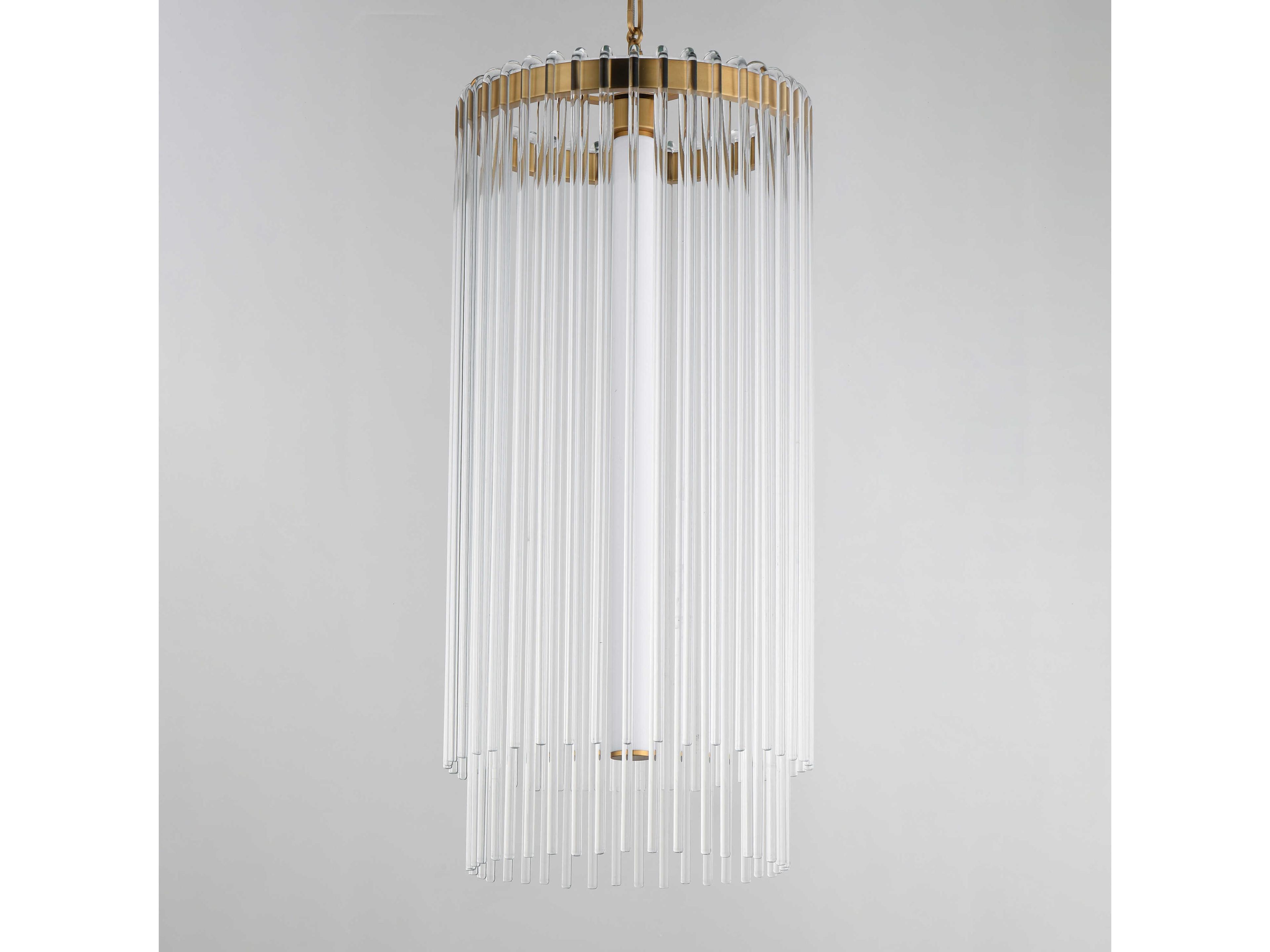 Maxim Lighting Jolie 1-Light Natural Aged Brass Cylinder Pendant