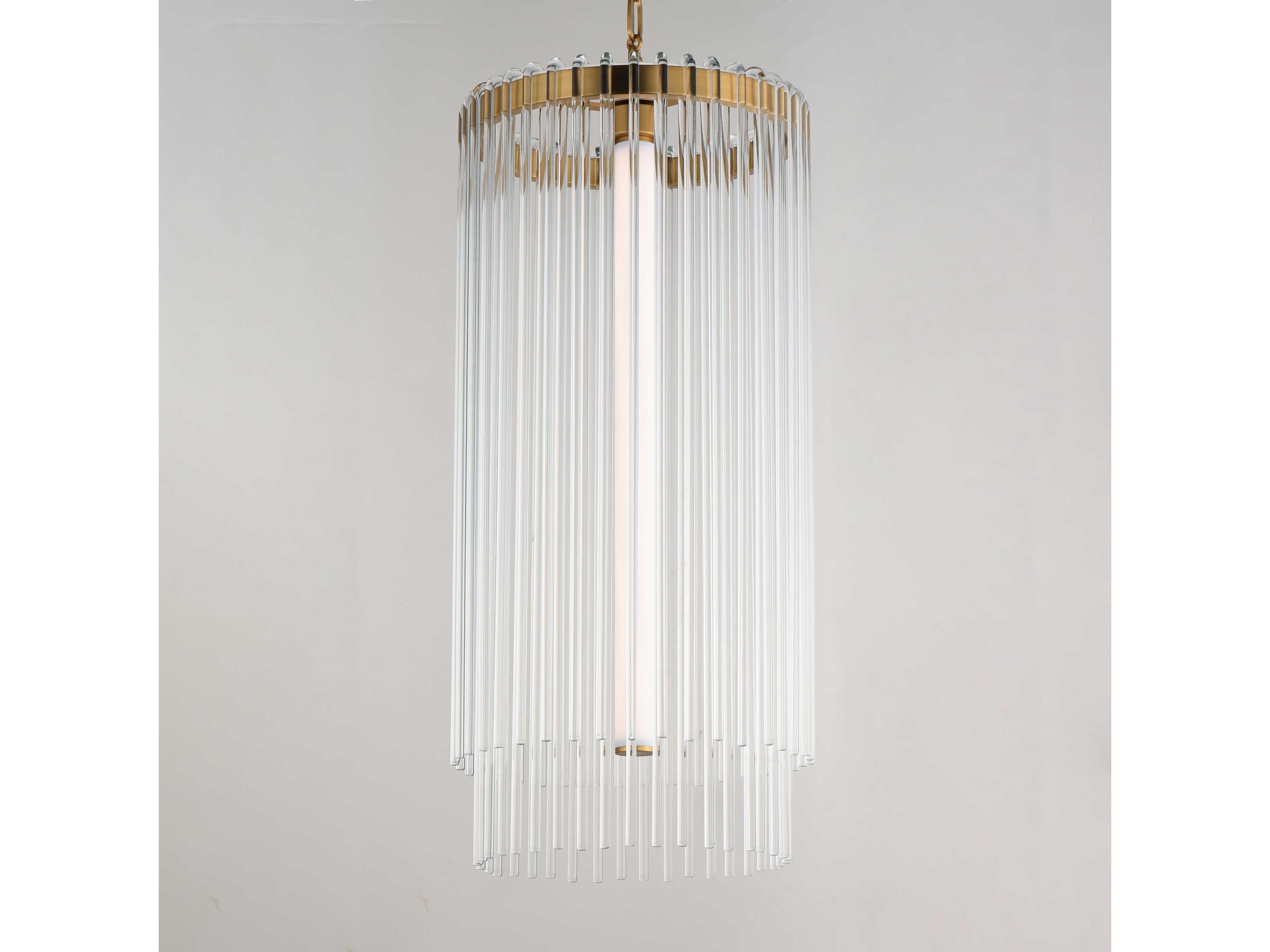 Maxim Lighting Jolie 1-Light Natural Aged Brass Cylinder Pendant
